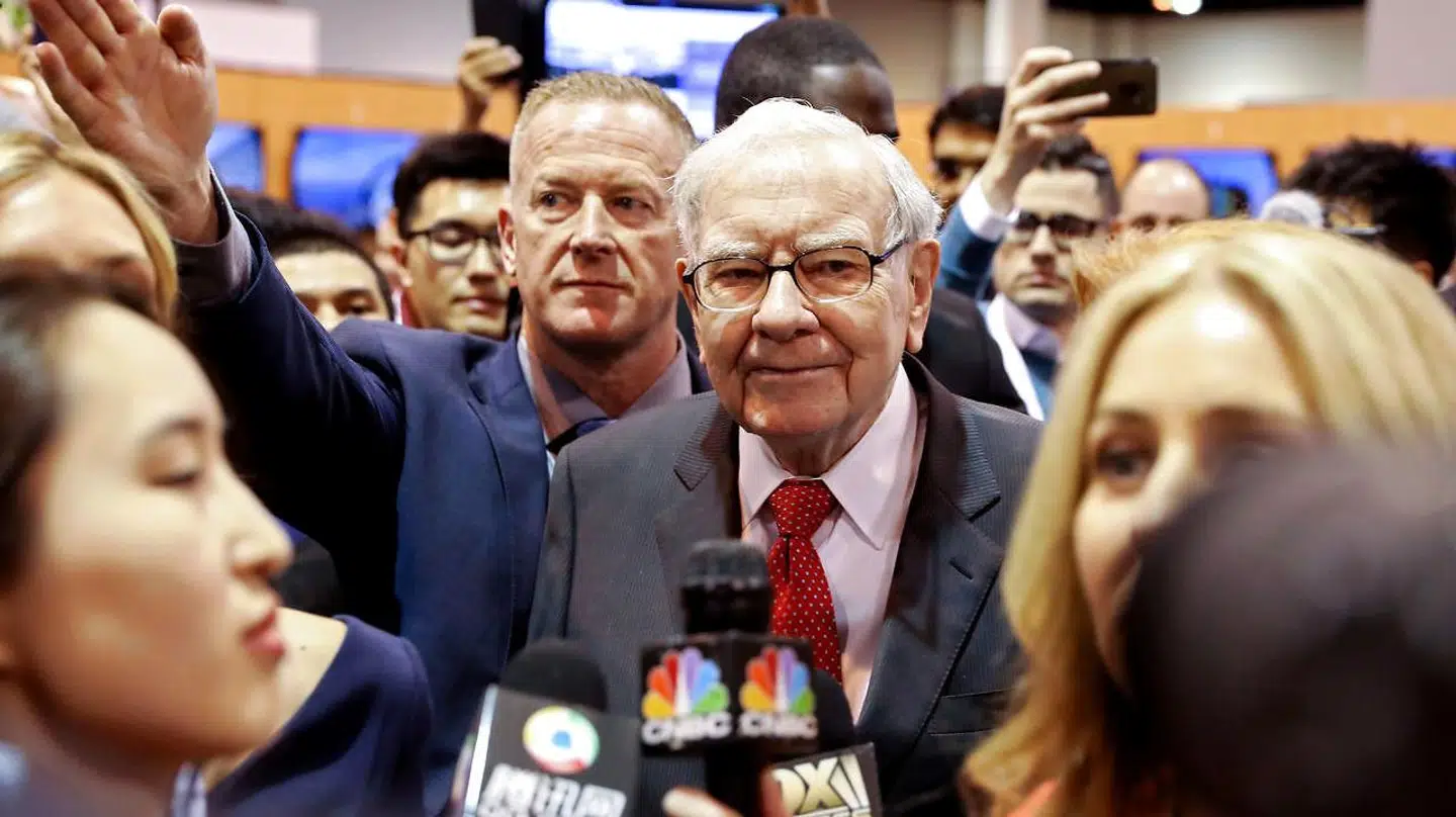 Her ses Berkshire Hathaways bestyrelsesformand, Warren Buffett, under det årlige aktionærmøde i 2019 (arkivfoto).