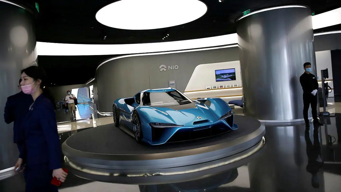 Her ses en NIO EP9 elbil udstillet i Beijing i Kina 20. august 2020. REUTERS/Tingshu Wang/File Photo