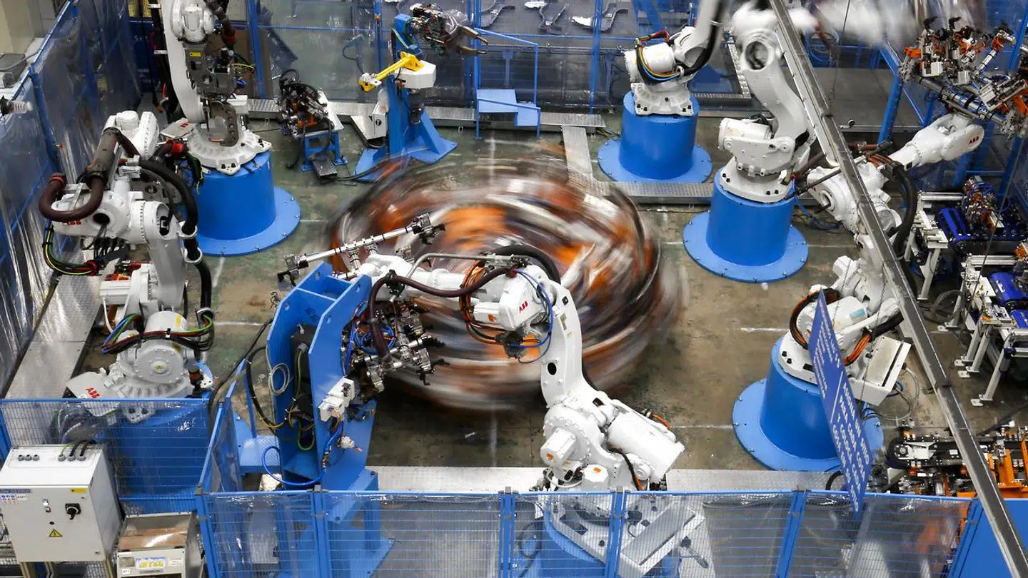 Her ses robotter fra Gestamp Automocion-fabrikken i Abrera nær Barcelona