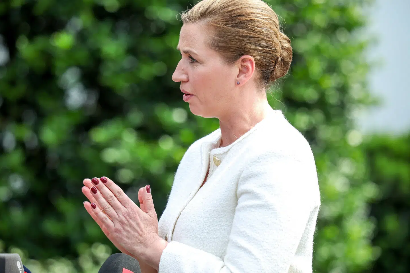 Mette Frederiksen efter sit møde med Joe Biden i Det Hvide Hus i Washington. Evelyn Hockstein/Reuters