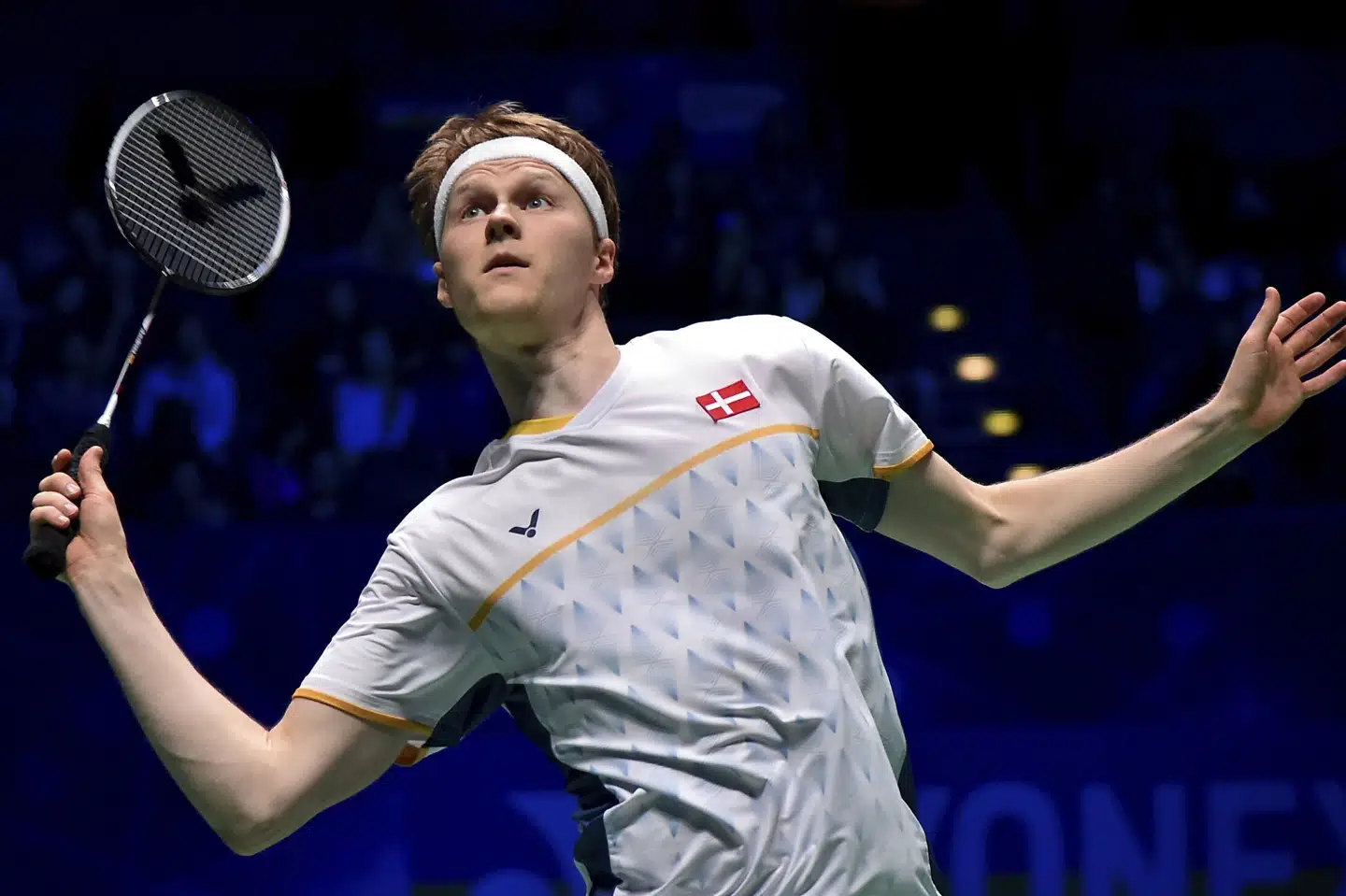 Anders Antonsen viste stor mental styrke, da han kom tilbage og besejrede Lee Chia Hao fra Taiwan i kvartfinalen ved Singapore Open. (Arkivfoto). Rui Vieira/Ritzau Scanpix