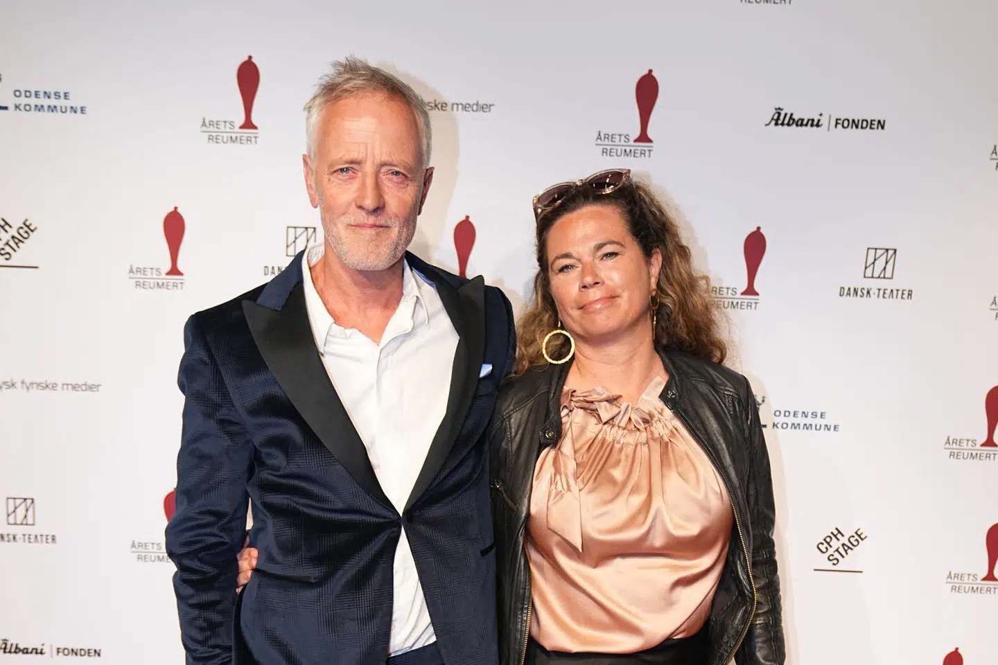 Lars Simonsen modtog prisen for Årets mandlige hovedrolle ved Årets Reumert 2023 i Odeon i Odense. Mads Claus Rasmussen/Ritzau Scanpix