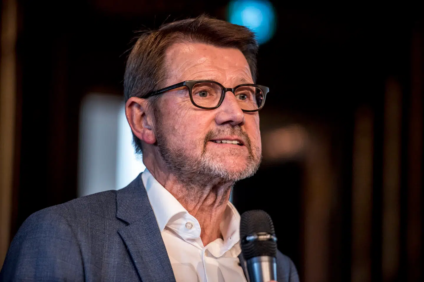 Helge Sander på Børsen i København, hvor Kevin Magnussen møder fans og holder pressemøde, mandag 25. juni 2018. (Foto: Mads Claus Rasmussen/Ritzau Scanpix)