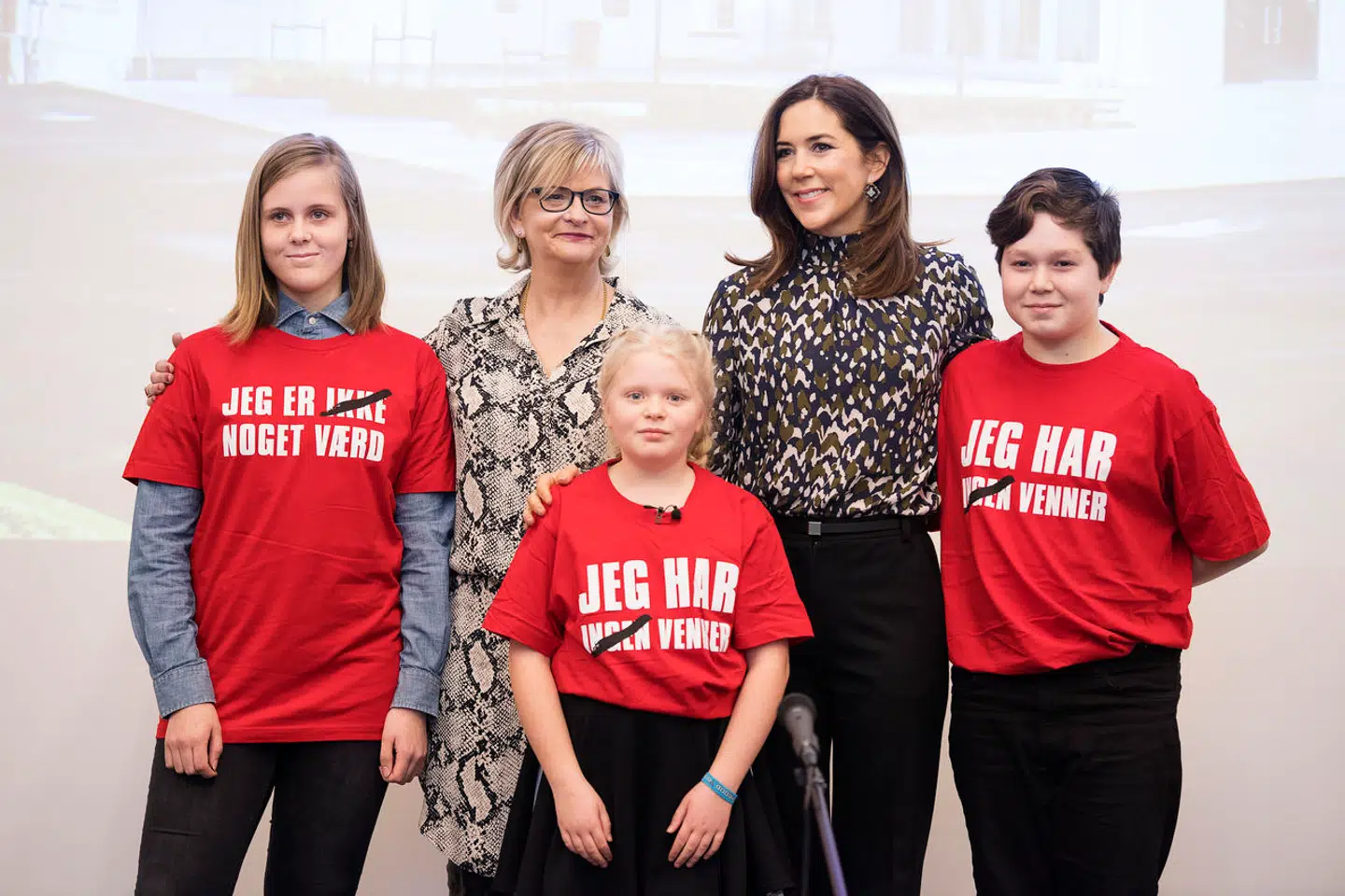 Winnie Liljeborg og kronprinsesse Mary ved åbningen af Julemærkehjemmet Liljeborg i Roskilde i 2018.