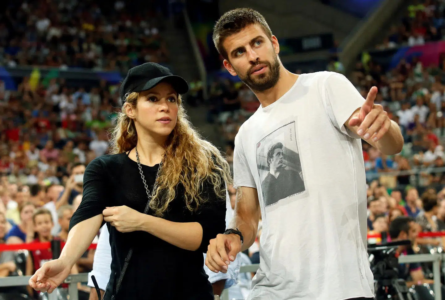 Shakira med Gerard Piqué, som hun var kæreste med indtil sidste sommer.