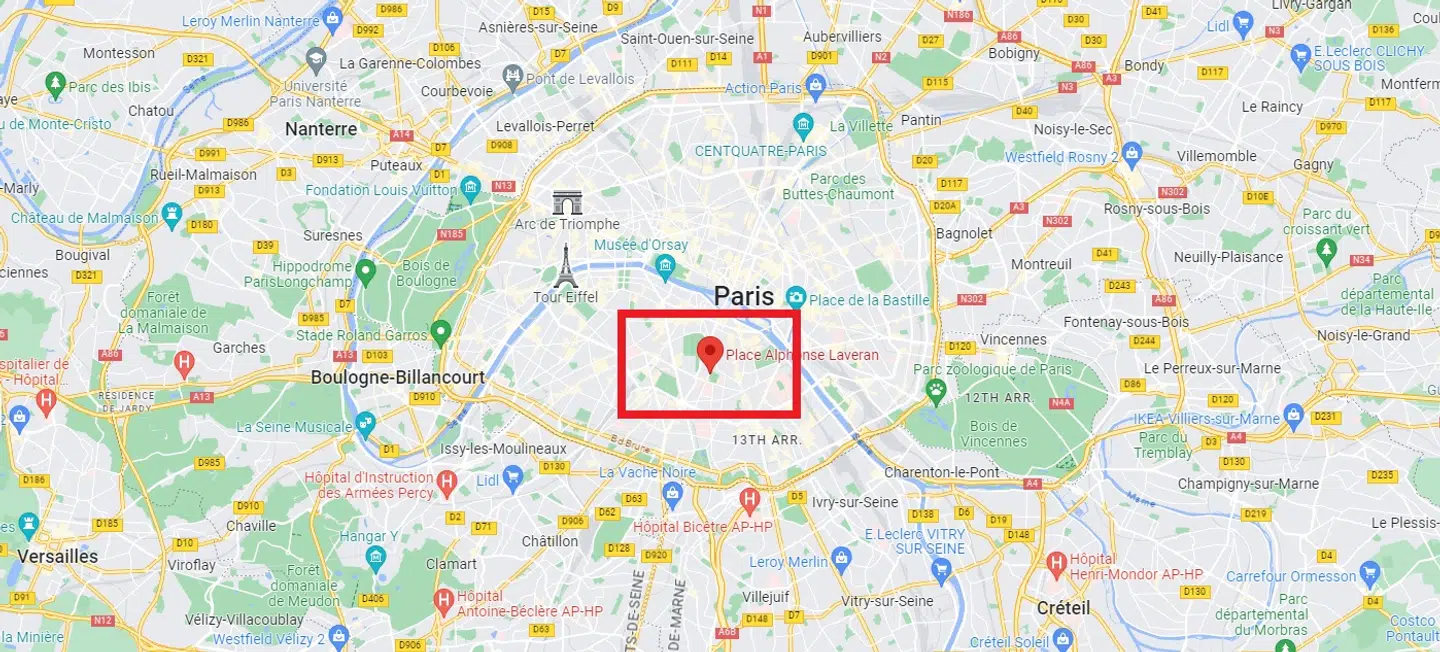 Skærmbillede fra Google Maps.