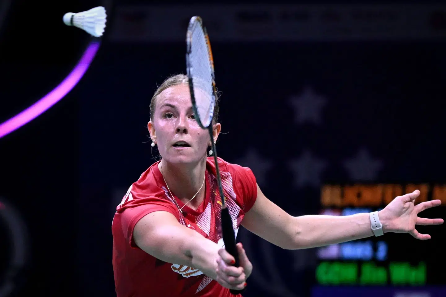 Mia Blichfeldt spillede i perioder rigtig god badminton, men Carolina Marin var stærkest over hele kampen. (Arkivfoto).