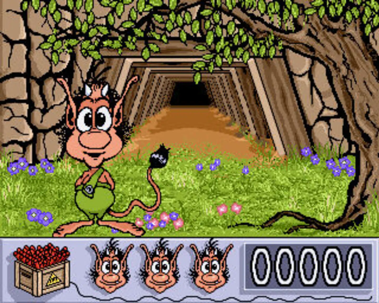 På udstillingen er der dedikeret et helt lokale til skærmtrolden Hugo.