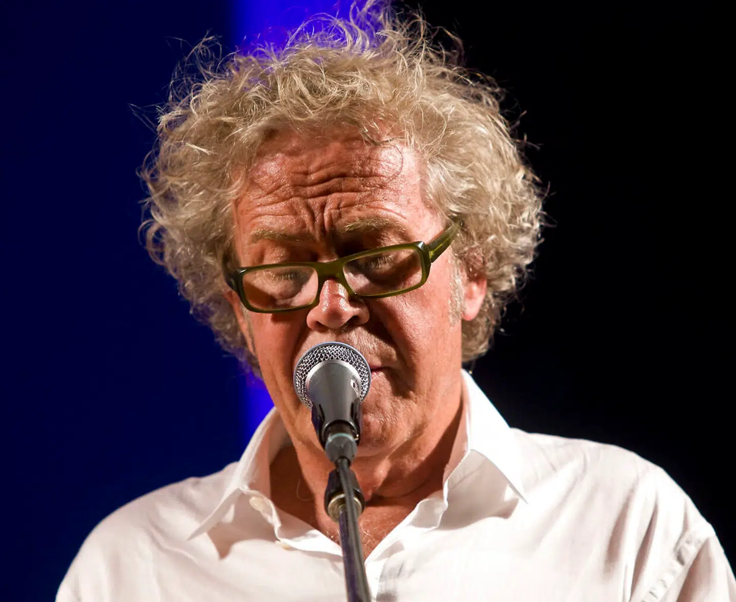 Jørgen Leth optrådte ofte i musikalske sammenhænge. Her under åbningen af Aarhus Festuge sammen med Palle Mikkelborg