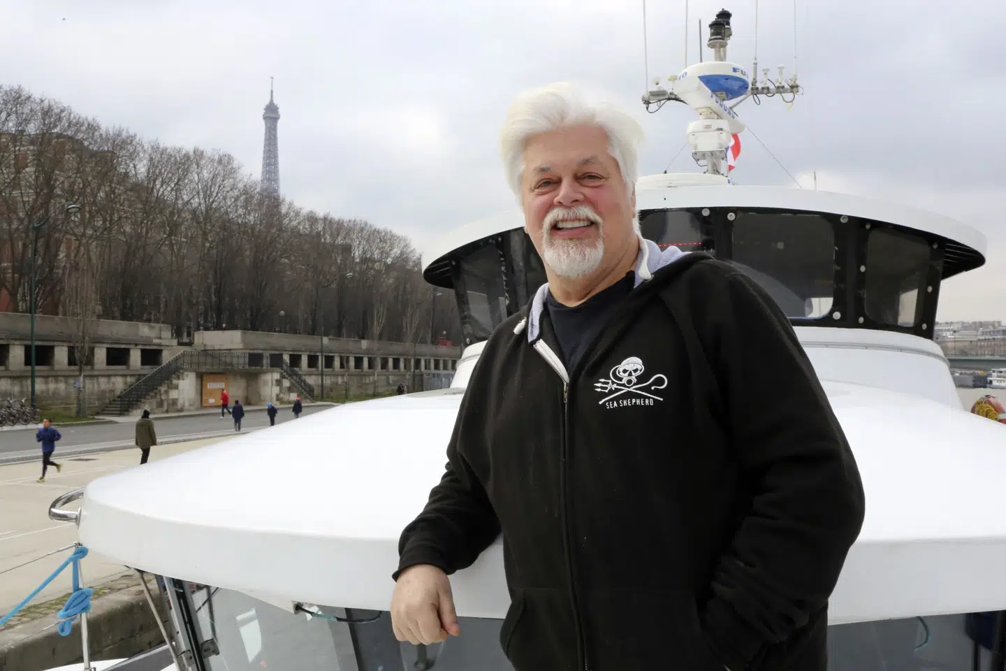 Paul Watson var med til at stifte miljøorganisationen Greenpeace i 70'erne. Efter et internt opgør blev forholdet mellem de to afbrudt. (Arkivfoto). Remy De La Mauviniere/Ritzau Scanpix