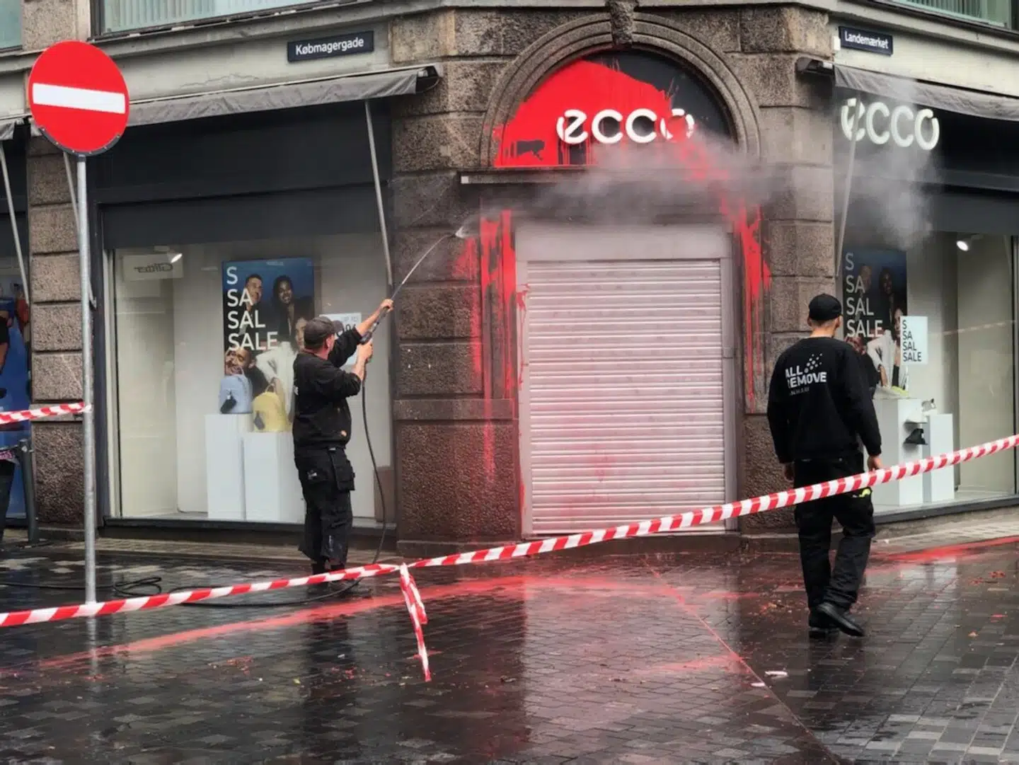 ECCOs butik i Købmagergade i København er tidligere blevet udsat for hærværk.