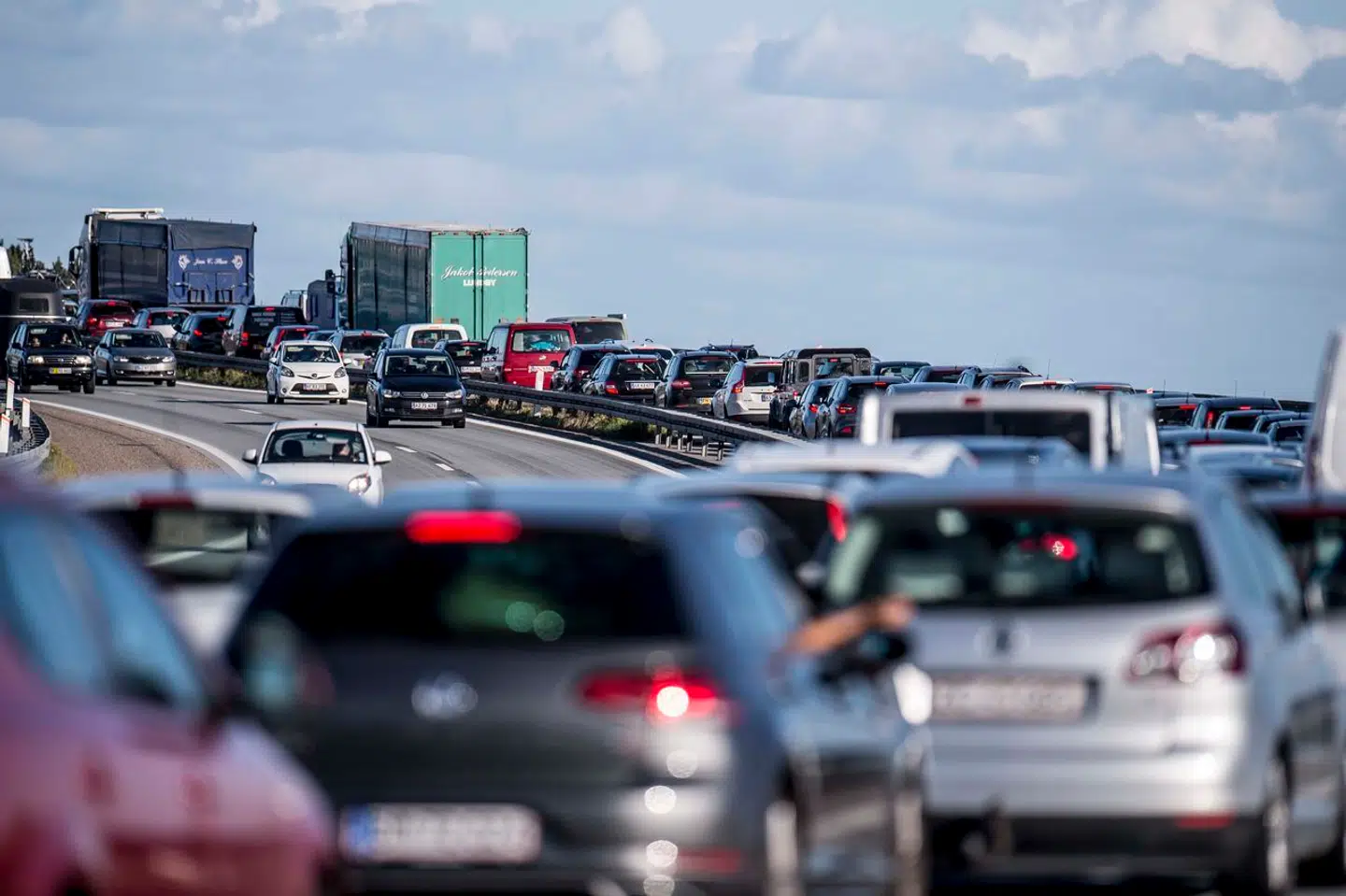 Arkivfoto: Lørdage mellem 11 og 15 i uge 26 til 30 forventes af Vejdirektoratet at være travle med stor risiko for kø.
