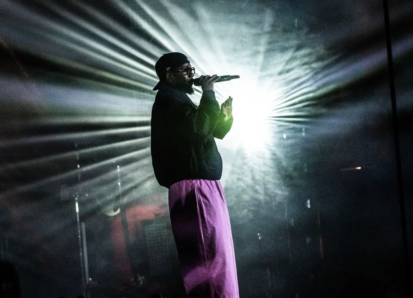 Kendric Lamar spillede på Orange Scene på Roskilde Festivalen onsdag aften.