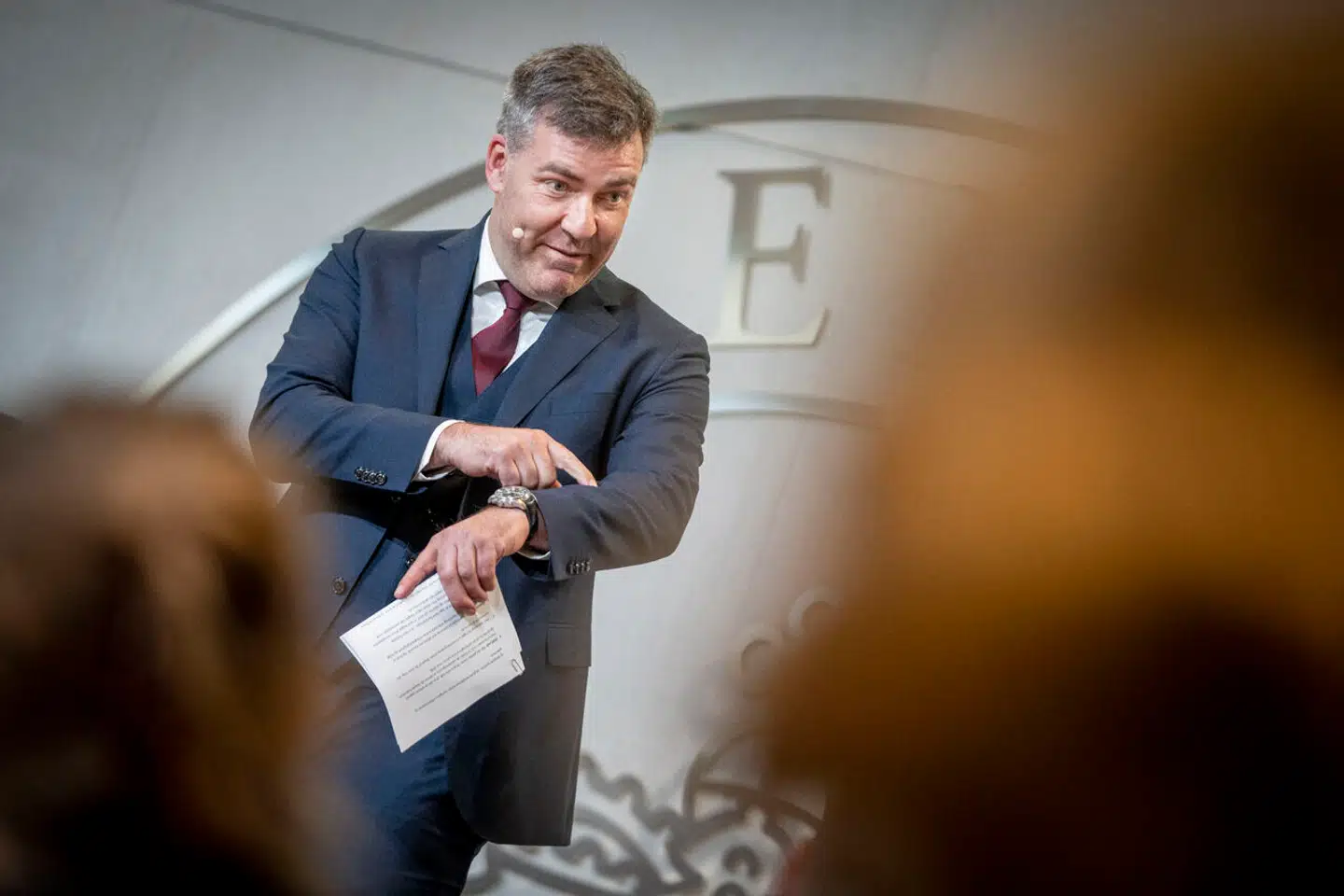 Klima-, energi- og forsyningsminister Lars Aagaard (M) præsenterede 19. april i år regeringens store grønne planer for fremtiden. Siden har han ændret eller bremset det ene projekt efter det andet. Senest onsdag, da udbuddet af prestigeprojektet, energiøen i Nordsøen, blev udskudt. Arkivfoto: Mads Claus Rasmussen/Ritzau Scanpix