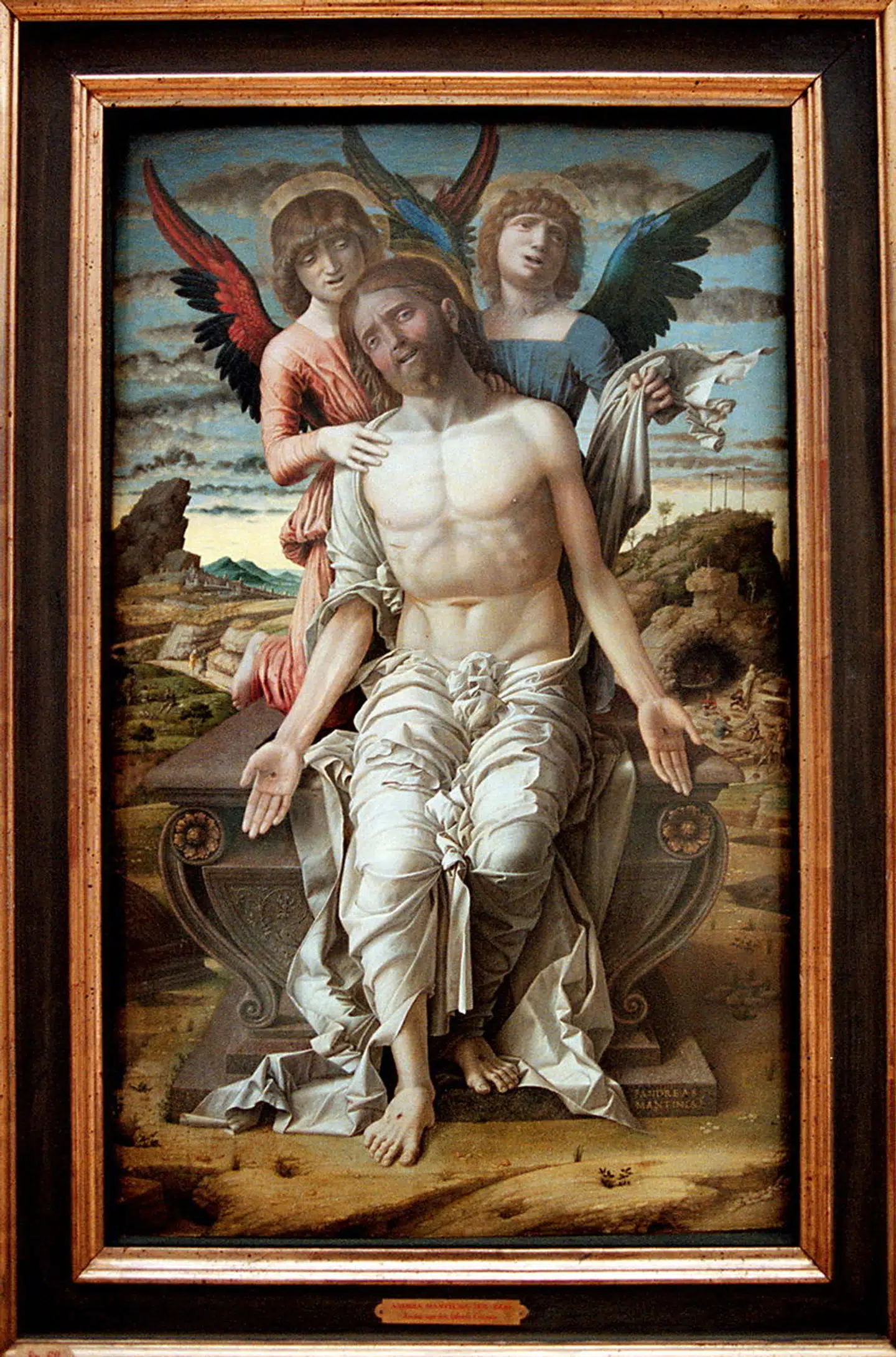 Andrea Mantegnas billede »Kristus som den lidende frelser« fra Statens Museum for Kunst. Sebastian Olden-Jørgensen siger, at de danske konger ikke blot var herskesyge enevældige, men at de var sig bevidst, at de – selvom de stod over alle menneskelige love – stadig var kristne konger, og at Guds love også gjaldt for dem. De havde en samvittighed, og de regerede i udstrakt grad »kristeligt og mildt« og brugte deres magt til at benåde og formilde mange hårde domme. Foto: Scanpix.