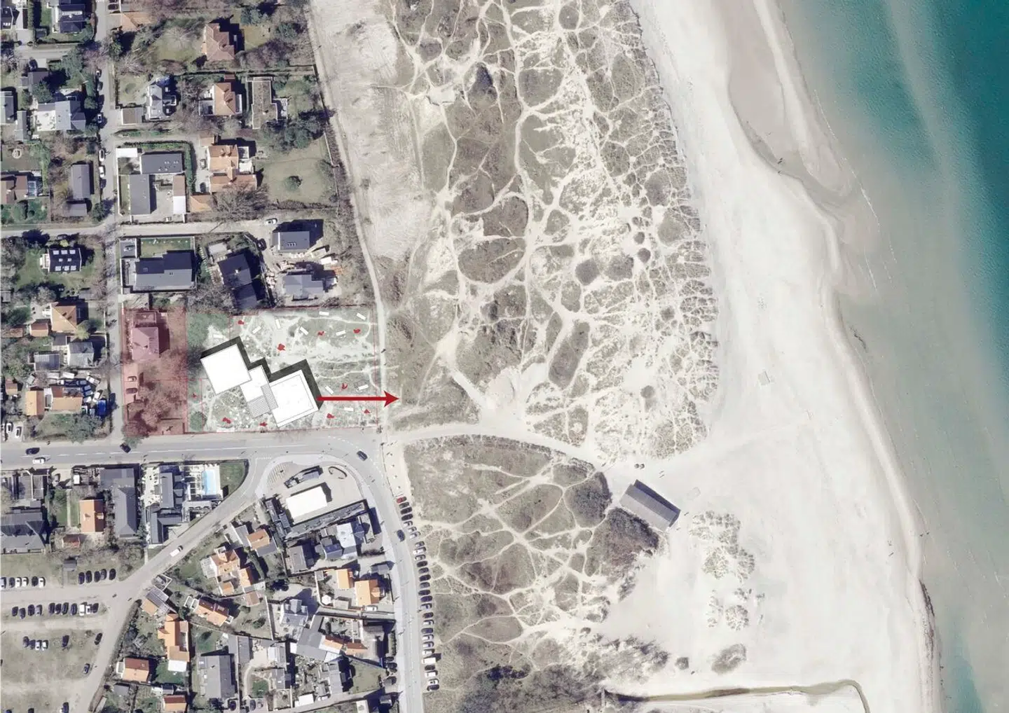 Arkitektfirmaet Norrøn er kommet med et bud på, hvor kunsthallen kan placeres på museumsgrunden.