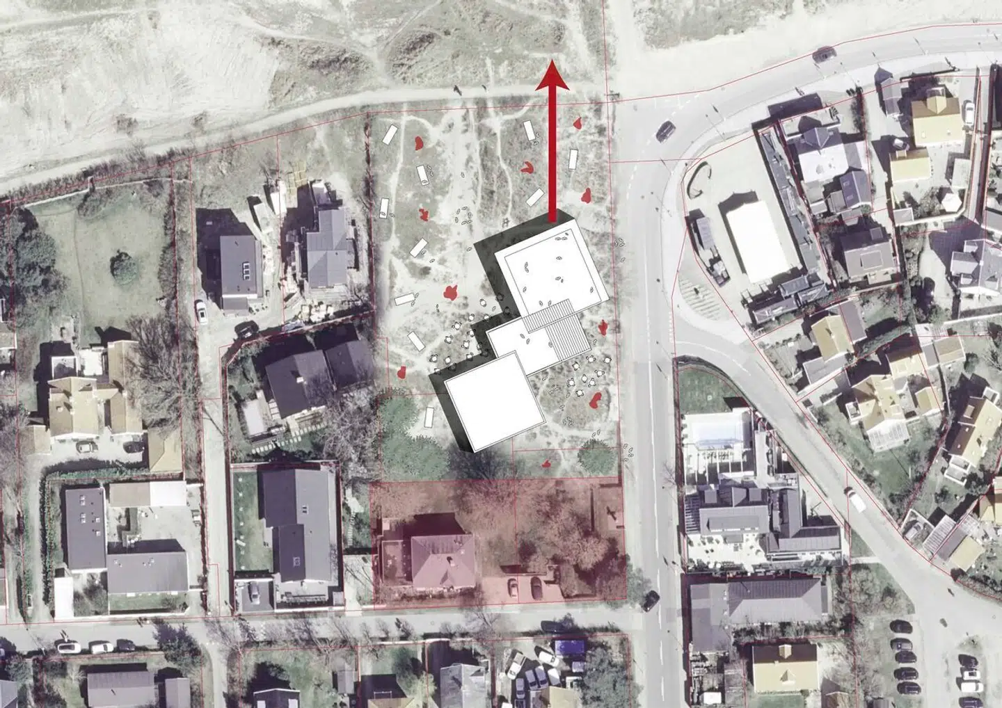 Kunsthallen skal ligge på museumsgrunden, som blev doneret i 1995.