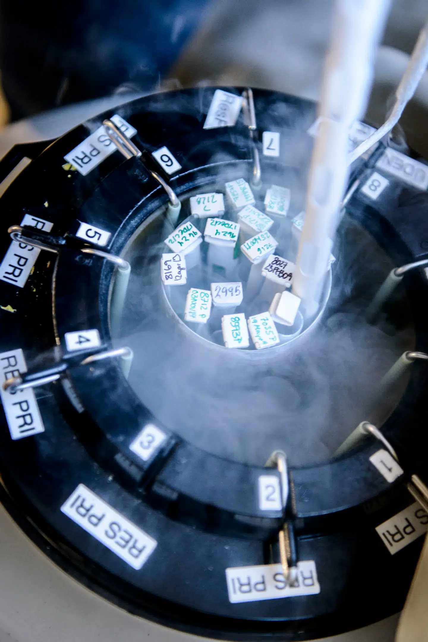 I Struenseegade ligger European Sperm Bank, hvor billedet er fra. Det færdige produkt skal opbevares i særlige beholdere ved minus 196 grader.