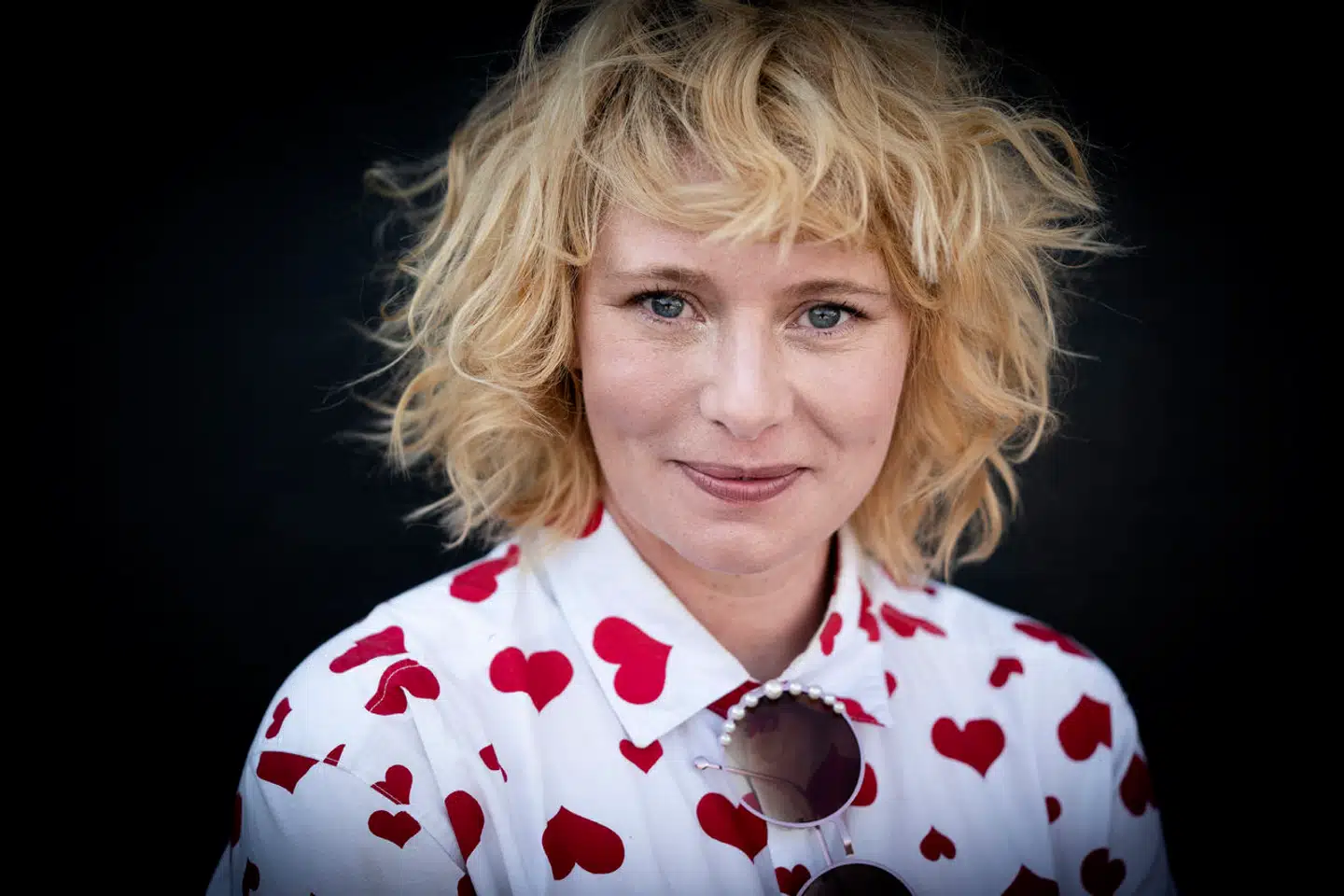 Annika Aakjær ved TV 2's pressemøde som præsentere tiende sæson af 'Toppen af poppen', hvor 25 af de største danske musikere og tidligere medvirkende mødes og fortolker hinandens hits på kryds og tværs i syv helt nye jubilæumsprogrammer. Tirsdag den 18 august 2020. (Foto: Liselotte Sabroe/Ritzau Scanpix)