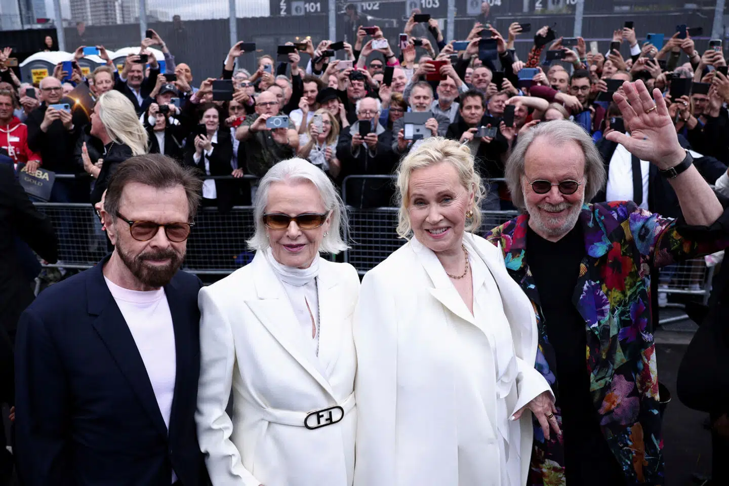 De fire gamle medlemmer af ABBA, fra venstre Benny Andersson, Anni-Frid Lyngstad, Agnetha Fältskog og Björn Ulvaeus, deltog i maj sidste år i åbningen af det store multimedieshow »ABBA Voyage« i London.