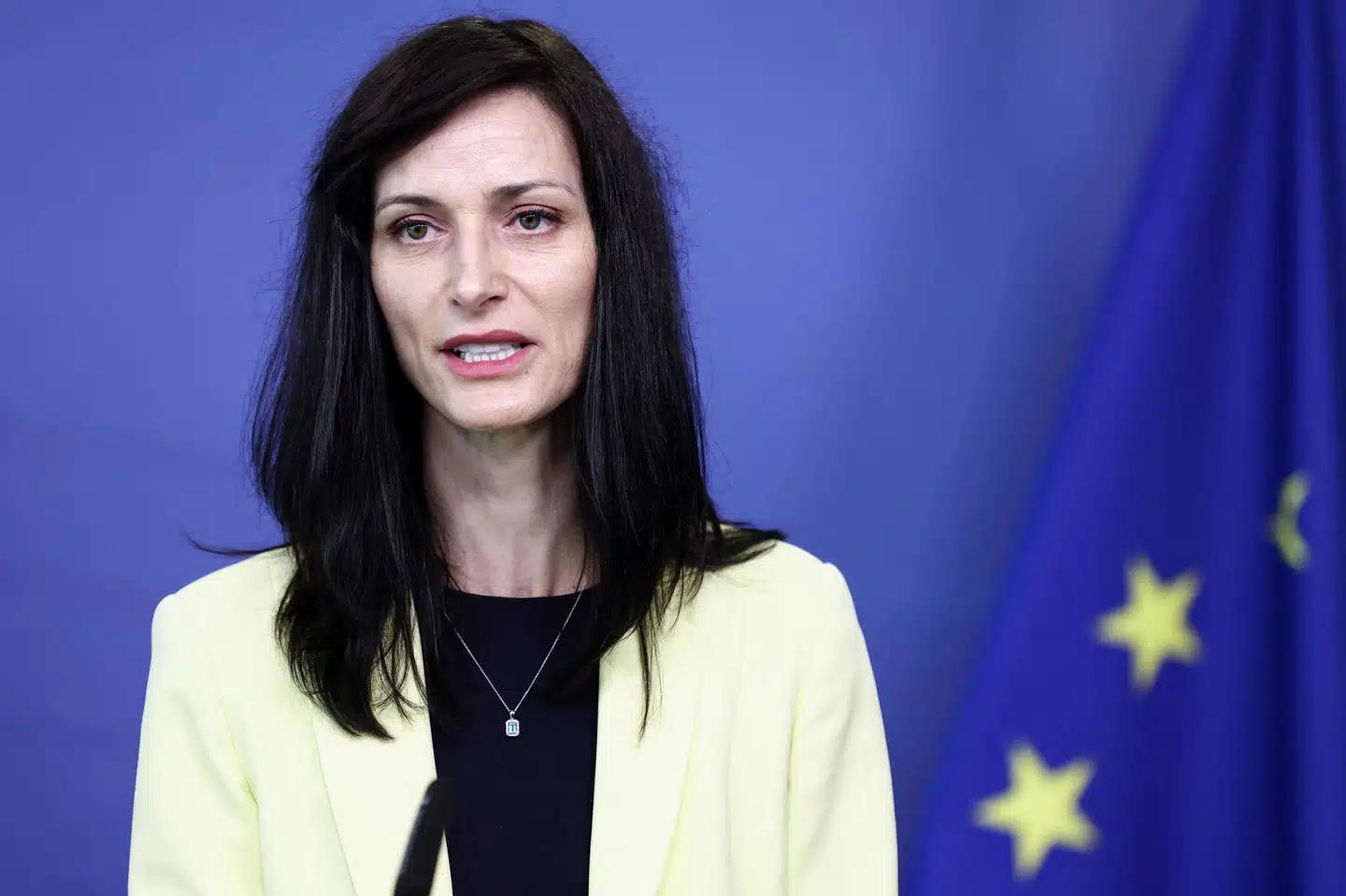 EU-kommissær Mariya Gabriel har indgivet sin afskedsbegæring til EU-Kommissionens formand, Ursula von der Leyen. Det sker, fordi Mariya Gabriel mandag får mandat til at danne regering i Bulgarien. Kenzo Tribouillard/Ritzau Scanpix