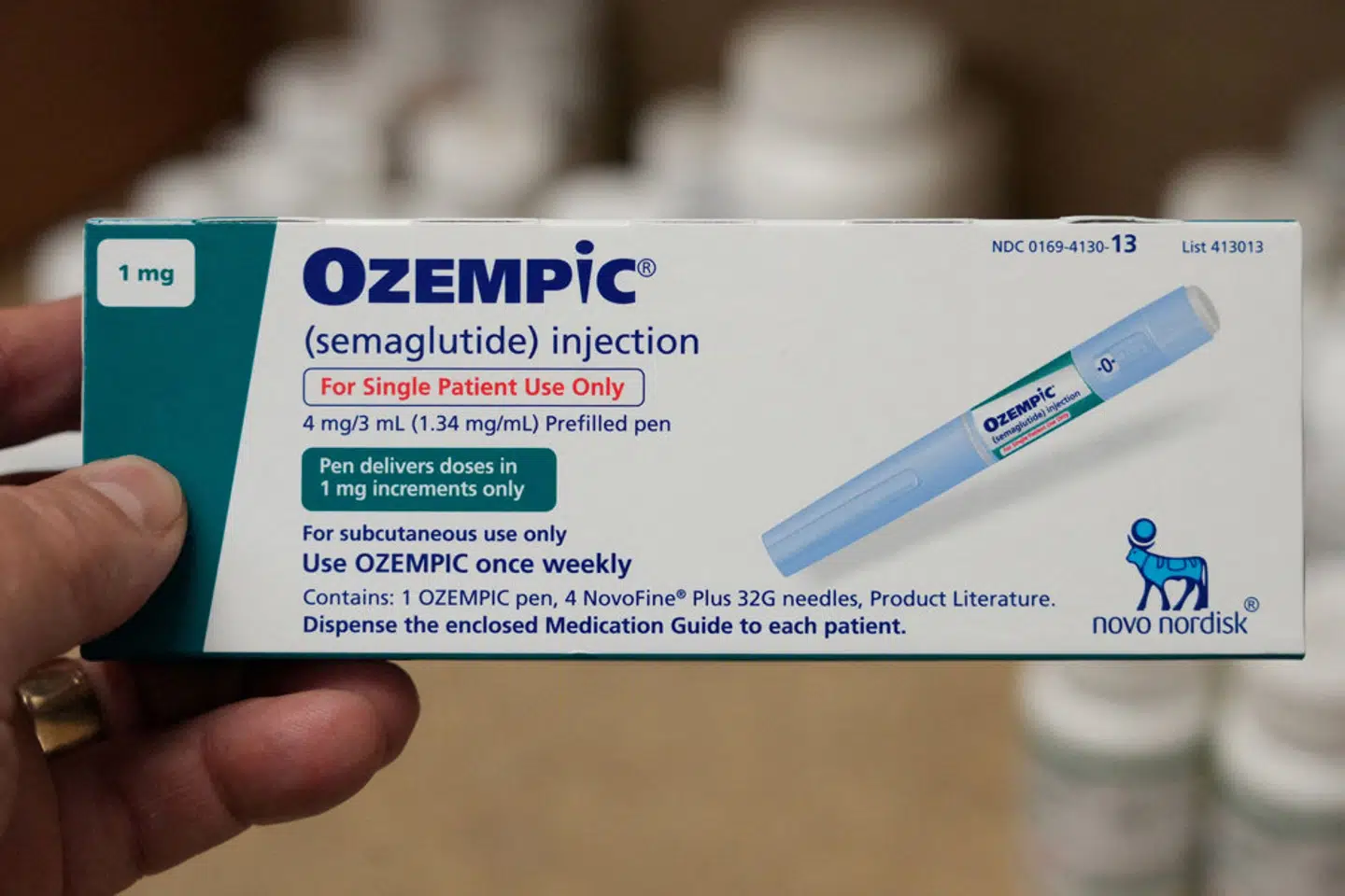 Ozempic indeholder det samme stof, som er i slankemidlet Wegovy. Det er det aktive medicinske stof semaglutid, der reducerer sult. (Arkivfoto). – Foto: George Frey/Reuters