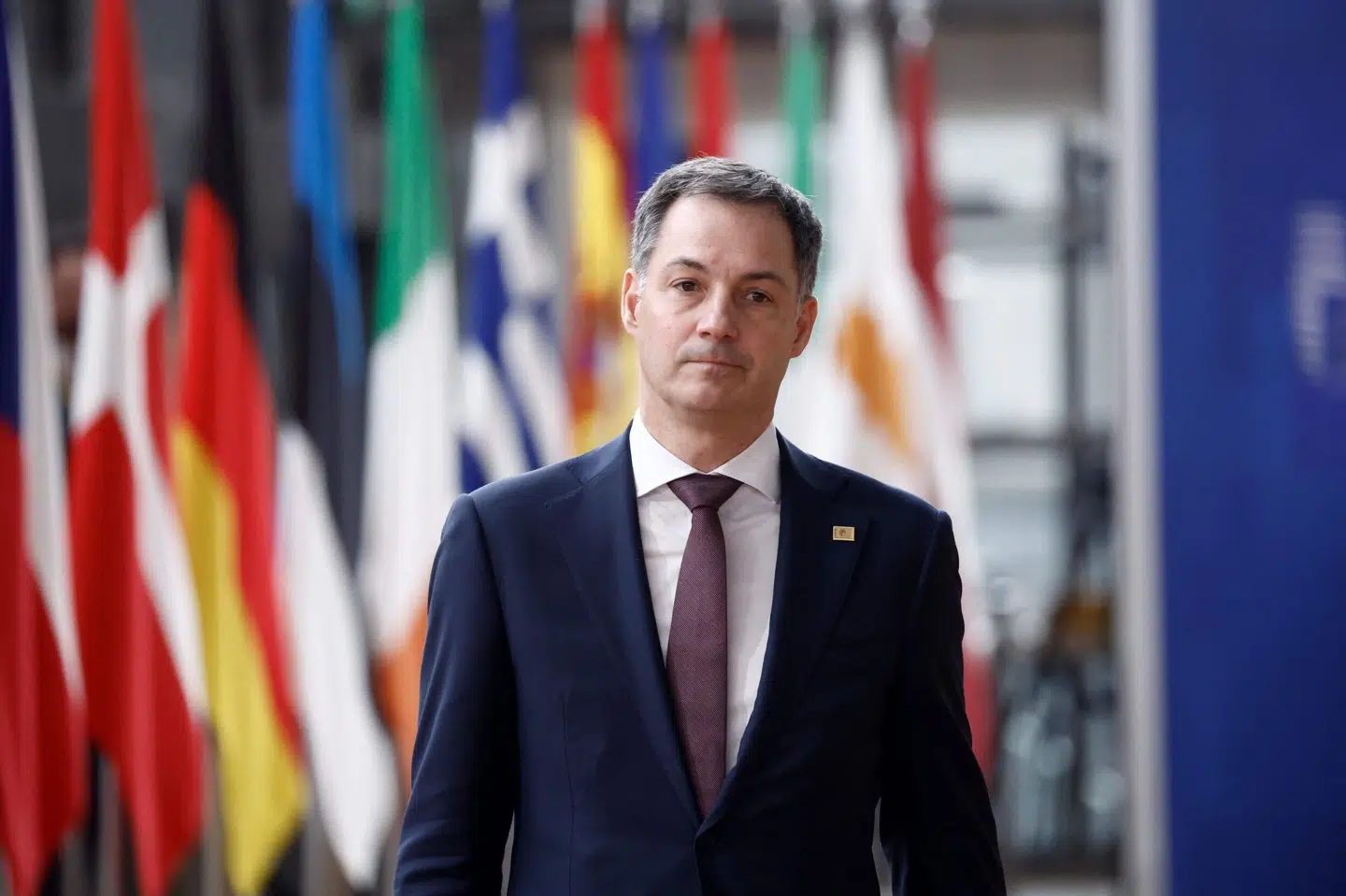 Belgiens premierminister, Alexander De Croo, er vært ved det andet Nordsøtopmøde, som denne gang foregår i Belgien. Her ventes ni europæiske lande mandag at enes om at opfører kapacitet til 300 gigawatt havvind i 2050. Kenzo Tribouillard/Ritzau Scanpix