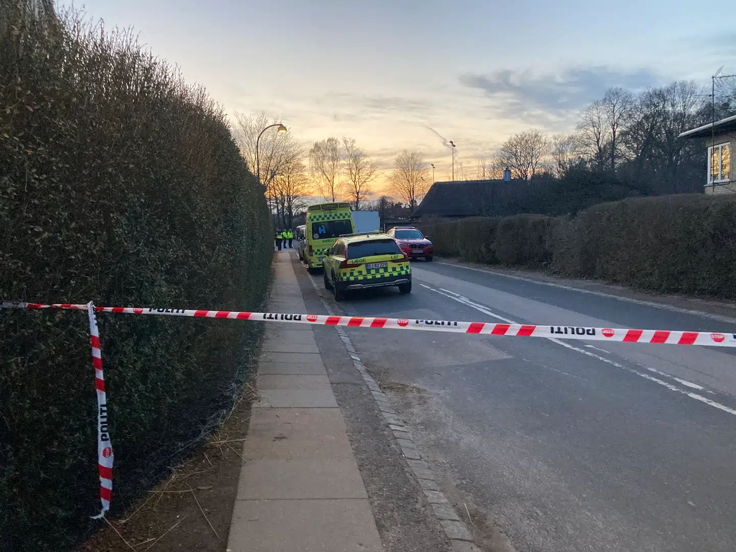 Politiets afspærring ved Nymose Sø i Gentofte. Foto: Morten Høyrup
