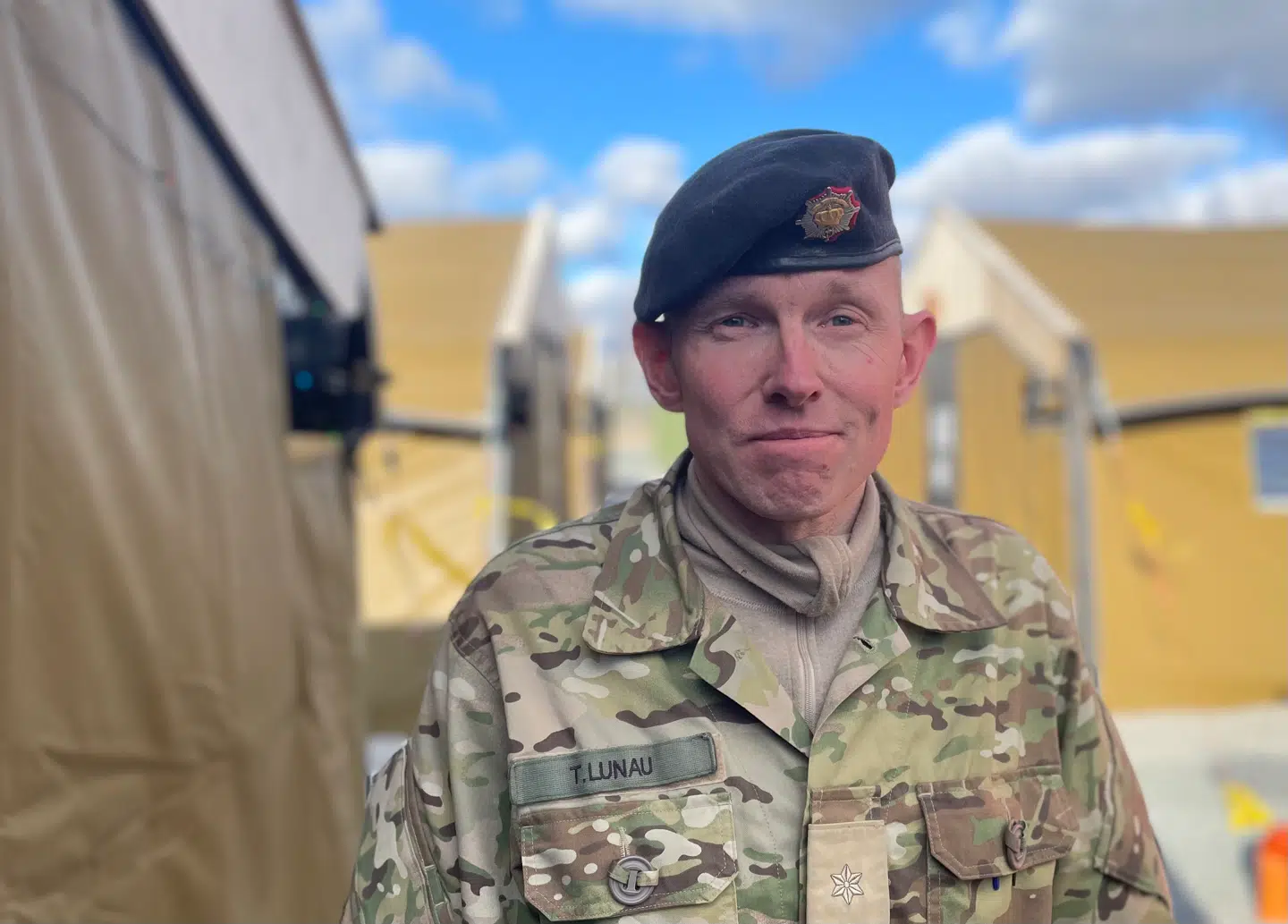 Bataljonschef Thomas Lunau i den danske lejr, Camp Valdemar, i Adazi, Letland.