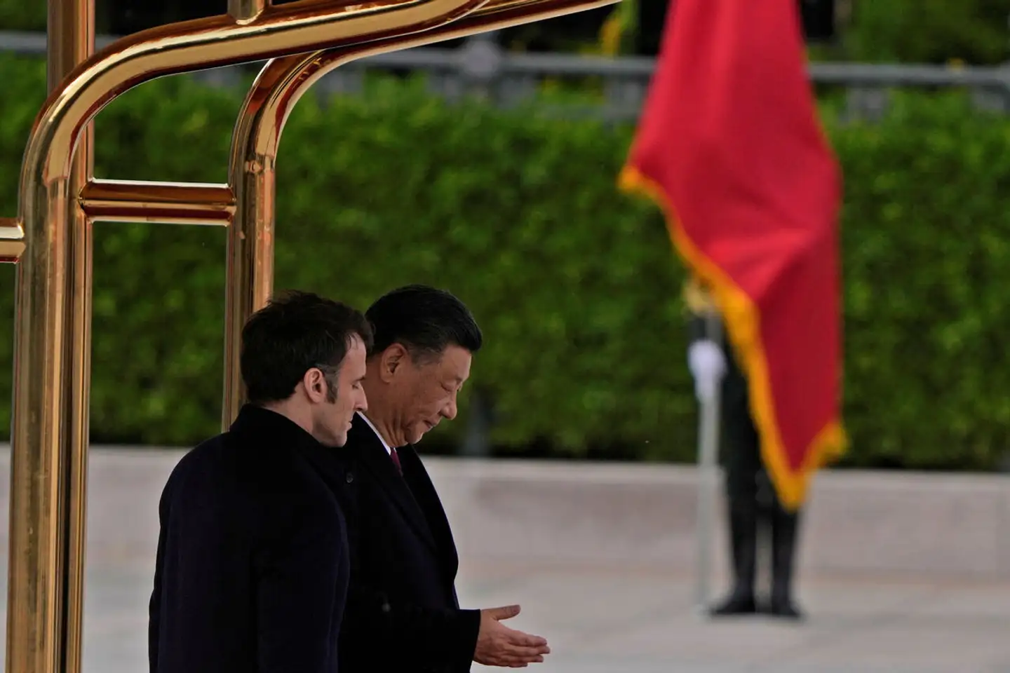 Arkivfoto: Macron landede onsdag i Beijing, hvor han skal være tre dage. Øverst på besøgets dagsorden er den igangværende krig i Ukraine.
