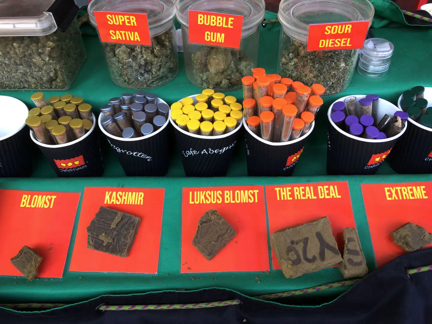 Arkivfoto: Politiet har anholdt syv mænd, der sigtes for salg af omkring to ton hash. Hashen blev hovedsageligt solgt i Pusher Street på Christiania i København.