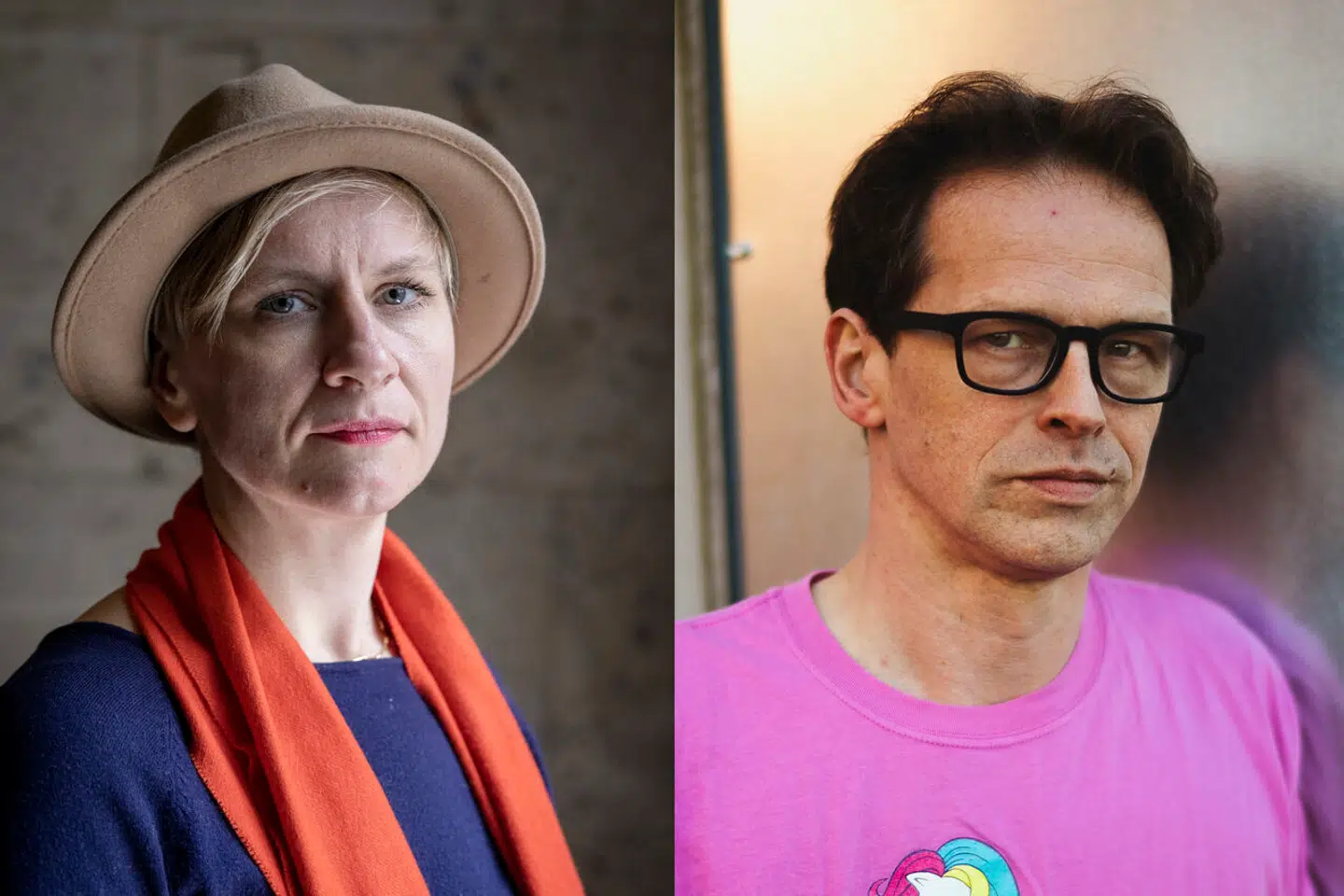 Når Katrine Dirckinck-Holmfeld (tv.) smider en buste i vandet, rejser hun en vigtig tematik og indgår i dialog med andre dele af samtidskunsten, siger professor i politisk æstetik, Mikkel Bolt. Anderledes forholder det sig med Ibi-Pippi Orup Hedegaards (th.) happening, hvor et milliondyrt maleri af Asger Jorn blev »modificeret«, mener Bolt.