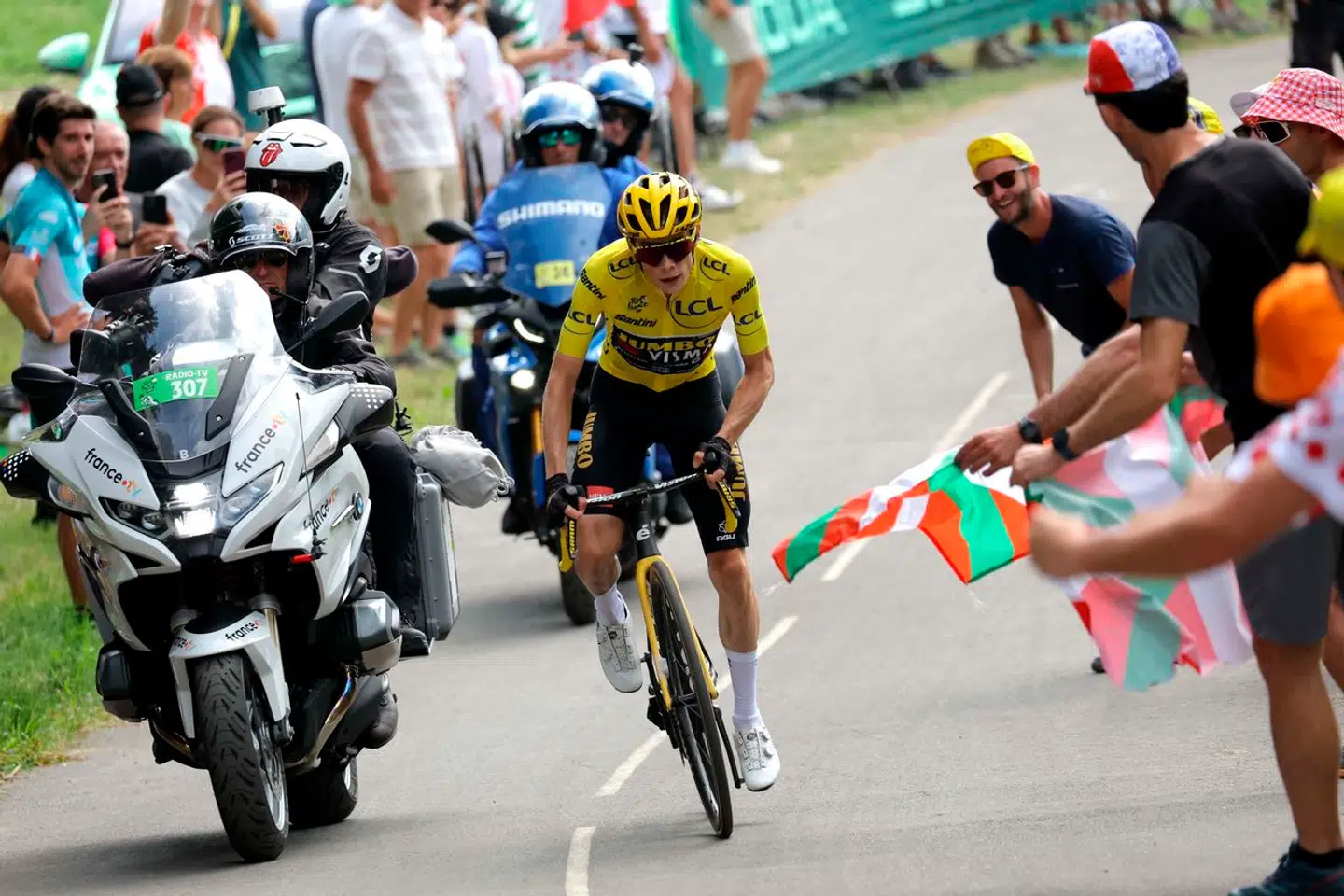 Jonas Vingegaard smadrede Tadej Pogacar på onsdagens etape.
