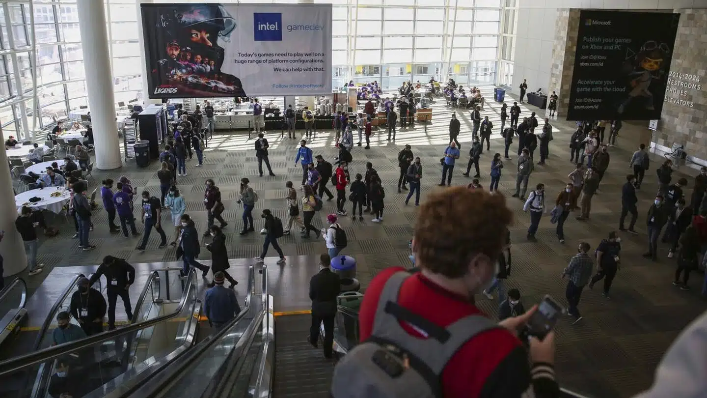 Det er på den travle spiludviklerkonference Game Developers Conference i San Francisco, at mange af de vigtige nyskabelser fra den internationale spilverden præsenteres. Arkivfoto: Samantha Laurey/AP/Ritzau Scanpix