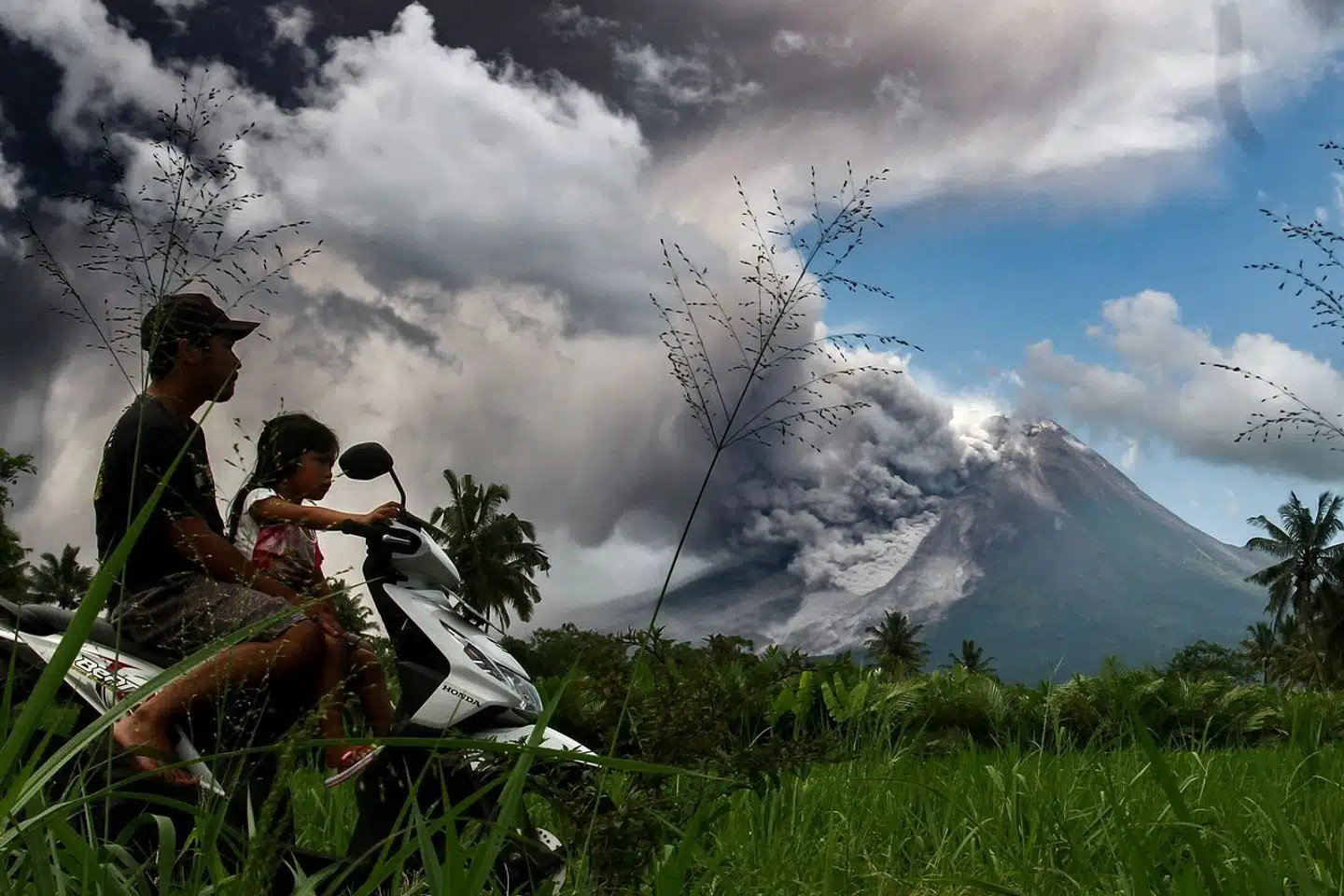 Merapi er Indonesiens mest aktive vulkan. Billedet er fra 11. marts 2023.