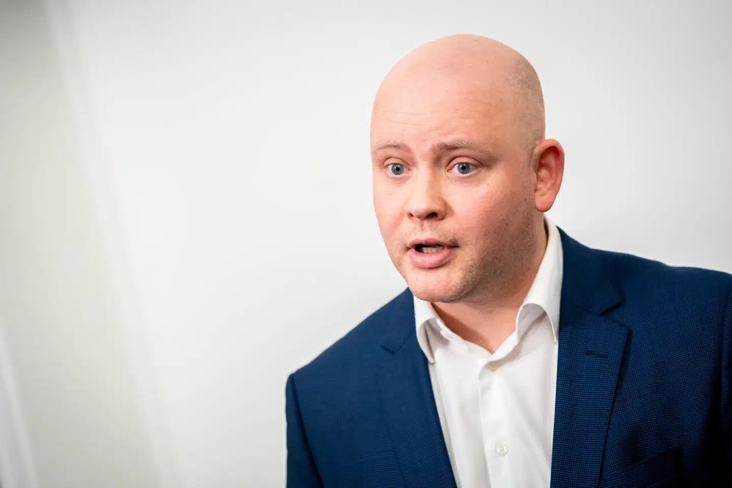 Kulturminister Jakob Engel-Schmidt (M) på et doorstep om forhandlinger om ny inflationshjælp i Finansministeriet i København, mandag den 30. januar 2023.. (Foto: Ida Marie Odgaard/Ritzau Scanpix)