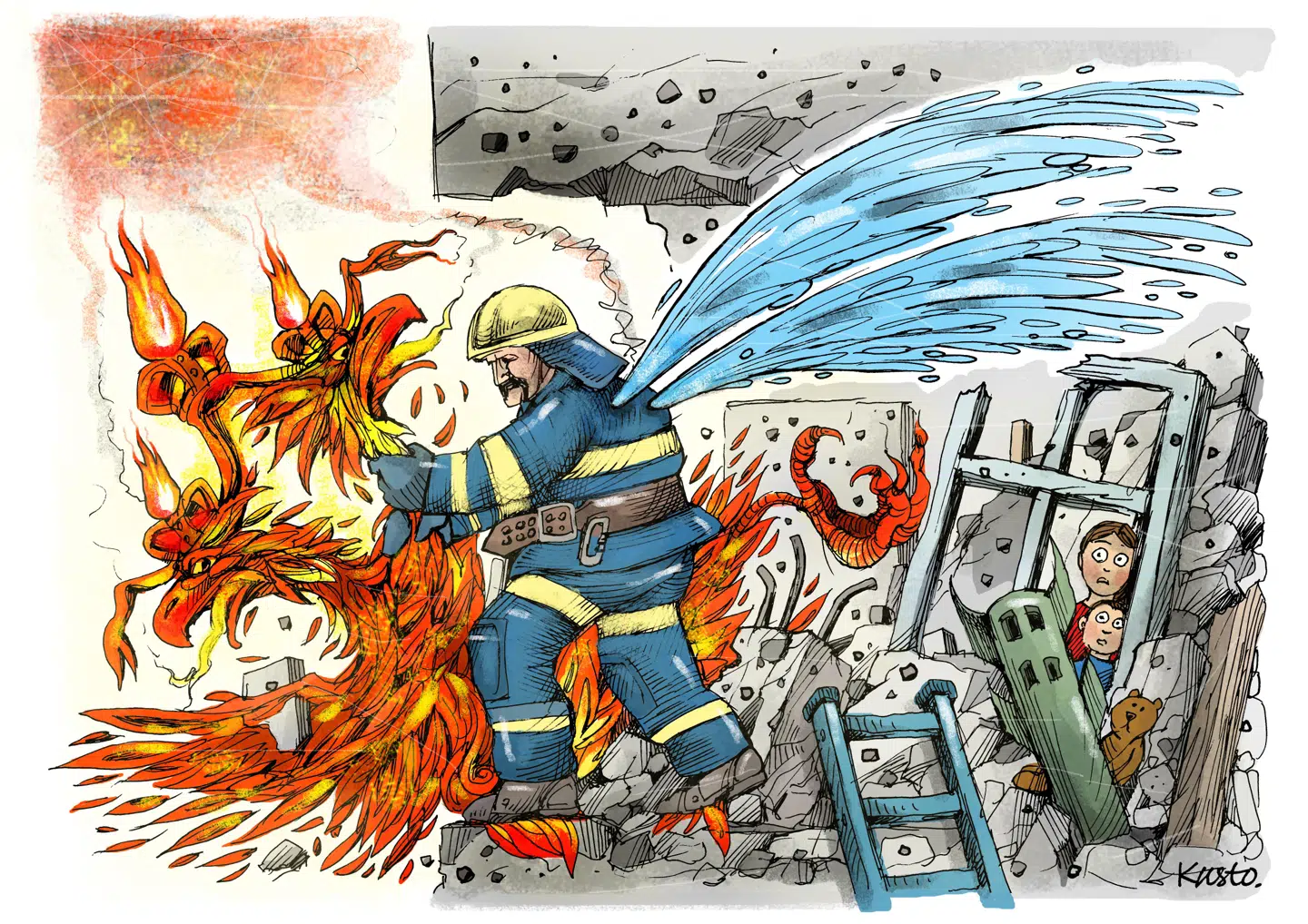 Tegning: Oleksij Kustovskyj