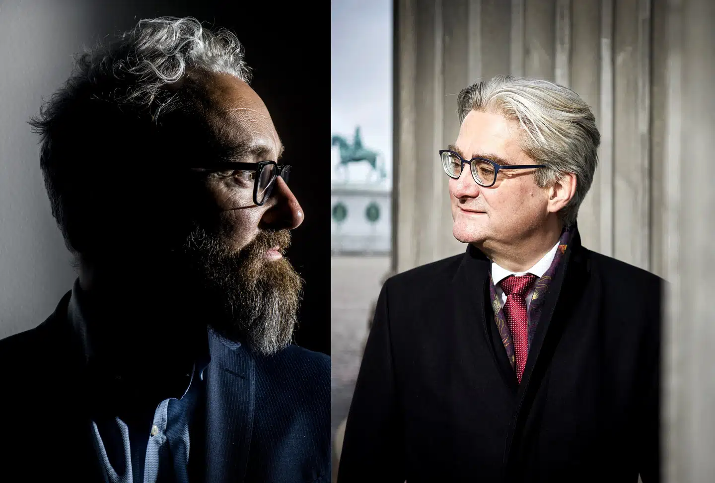 Striden bunder i en beslutning, som Ole Birk Olesen (til venstre) traf, da han var transportminister. Den beslutning er Søren Pind på ingen måde enig i.