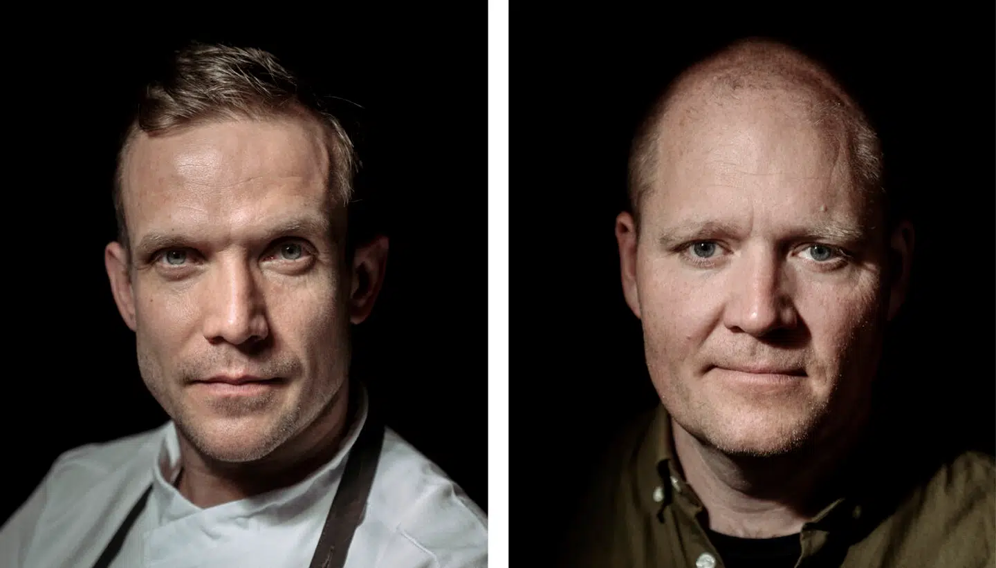 Kristian Arpe-Møller (tv.) og Rune Jochumsen ejer og driver Michelin-restauranten formel B.