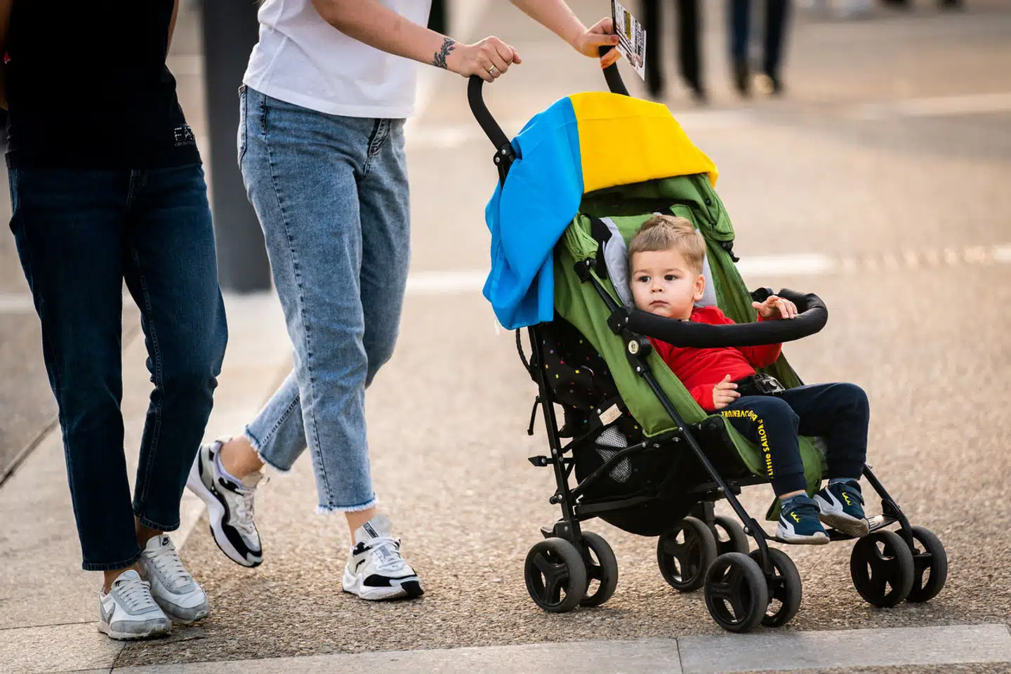 Rekordmange ukrainere kom sidste år til Danmark i kølvandet på Ruslands invasion. Primært kvinder og børn. (Arkivfoto).