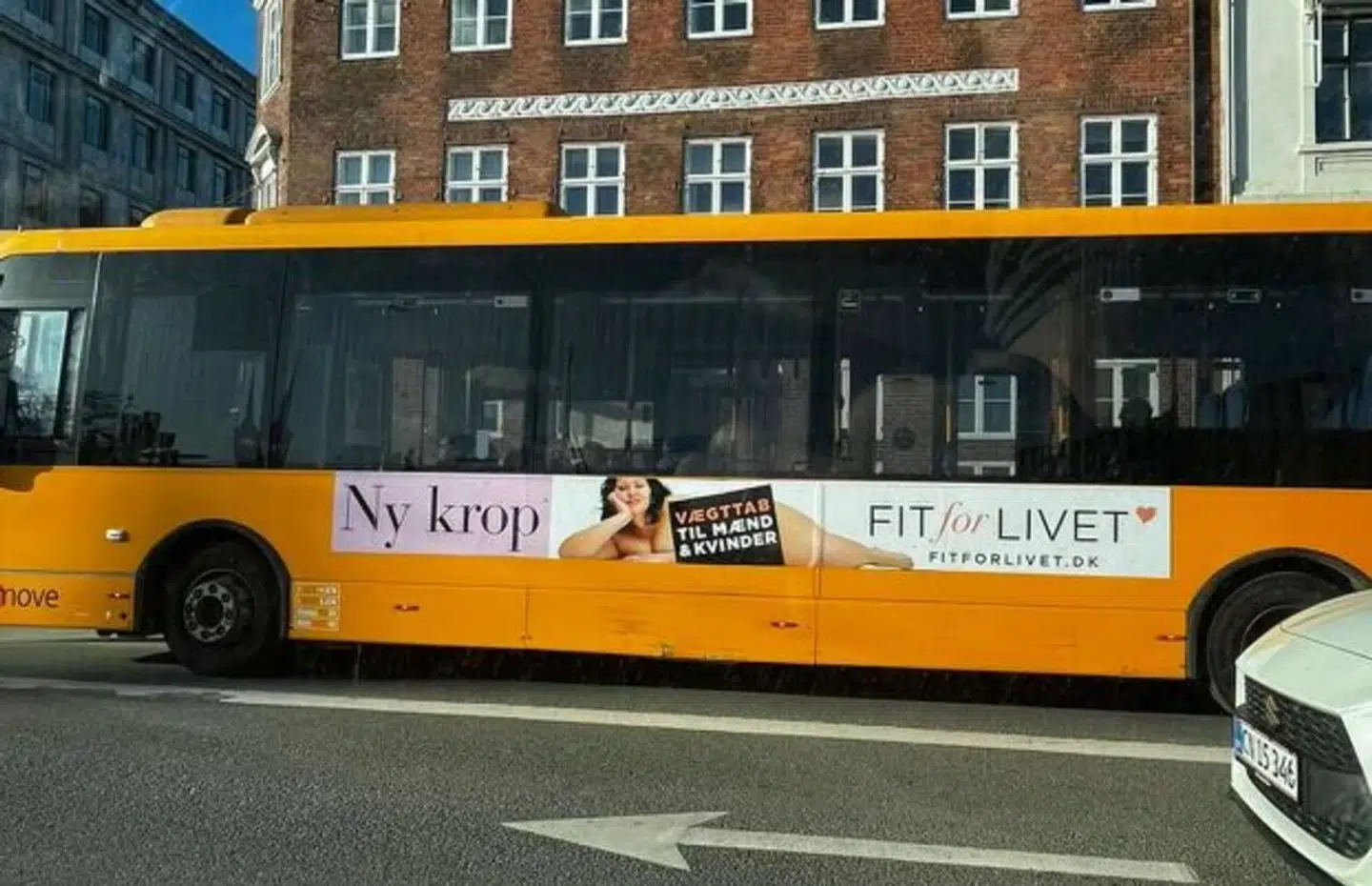 Mandag krydsede Movias busser Kgs. Nytorv med reklamer for Jesper Nygarts vægttabsklinik