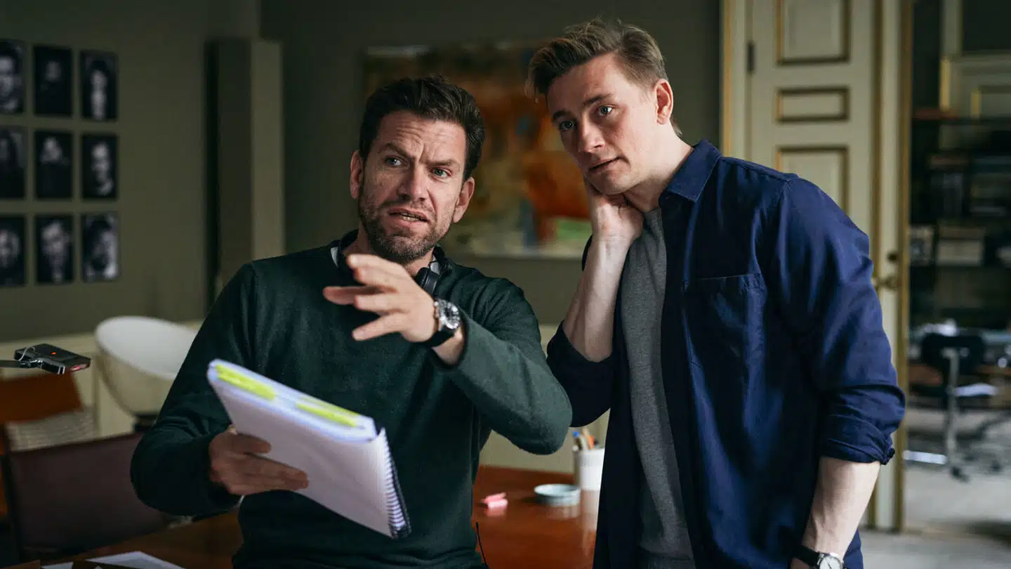 Nikolaj Lie Kaas under optagelserne til TV-serien »Agent«.