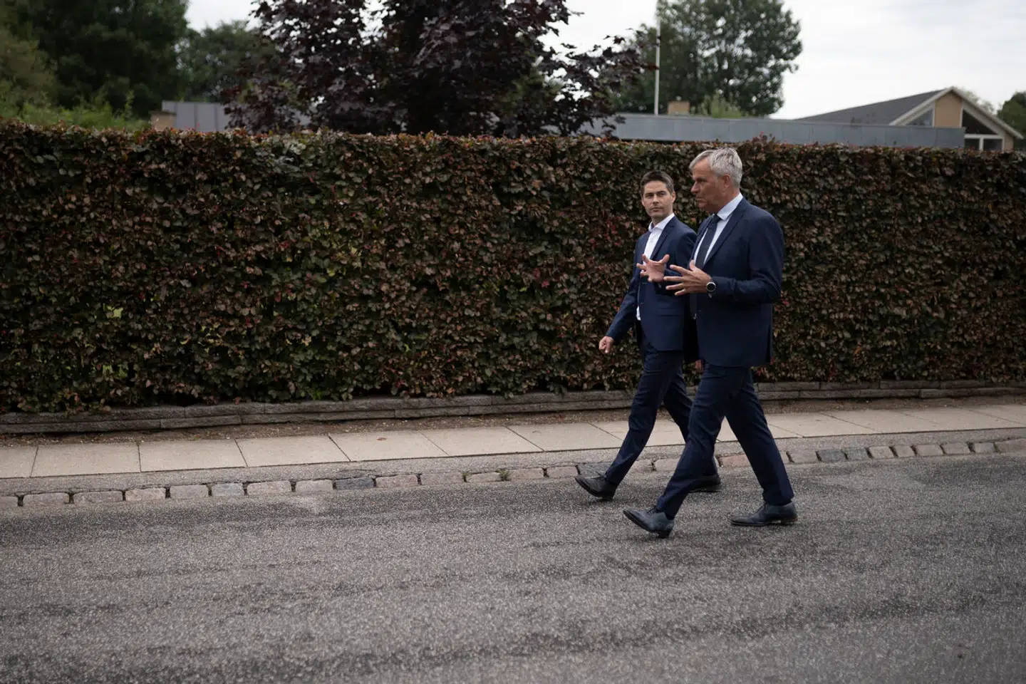 Cheføkonom Christian Hilligsøe Heinig fra Realkredit Danmark (tv.) og privatøkonomisk rådgiver Karsten Engmann Jensen (th.) fortæller om fordele og ulemper ved kort og lang rentebinding på relakreditlån.