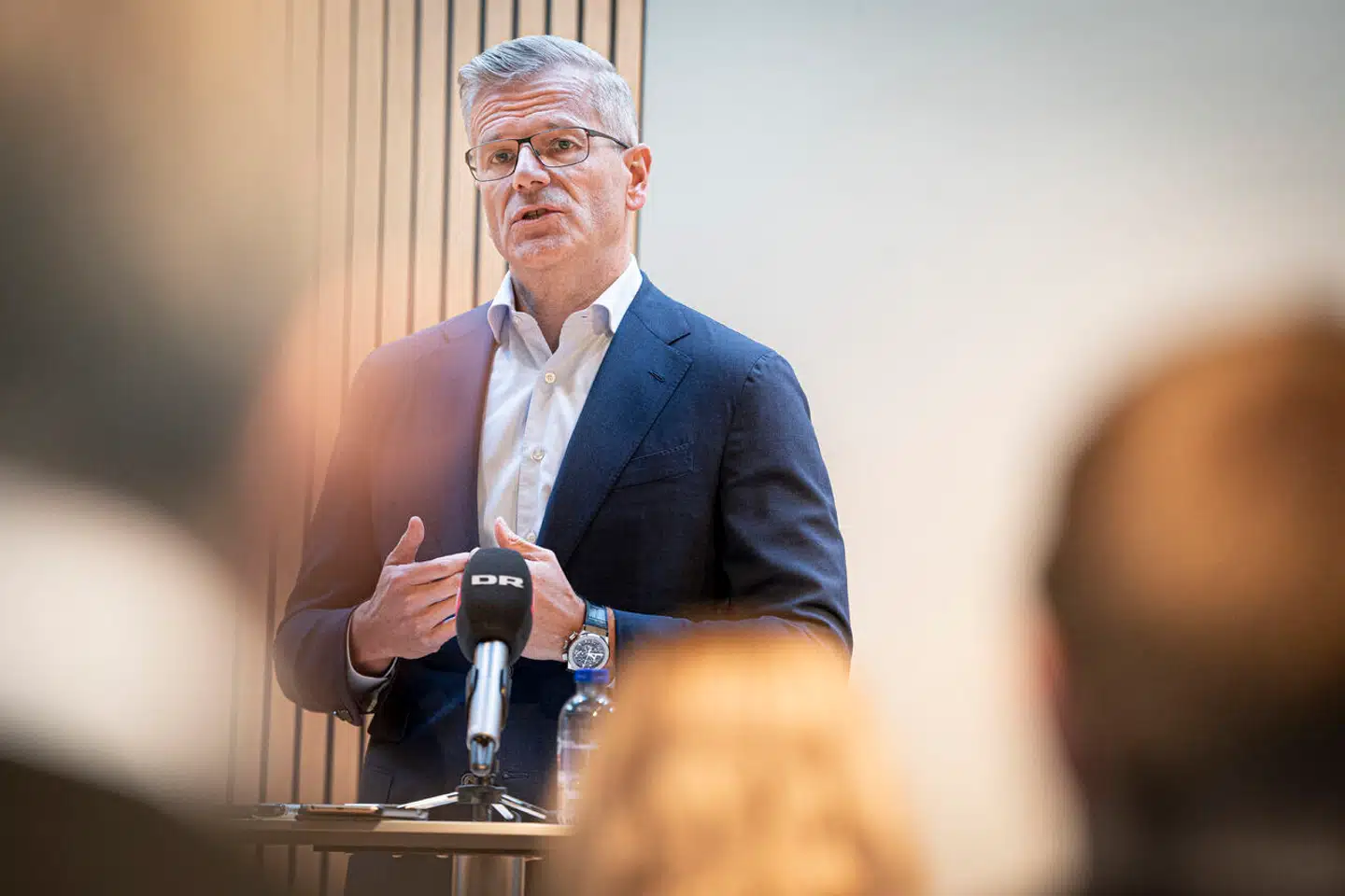 Vincent Clerc holdt onsdag sit første pressemøde som øverste chef for Mærsk.