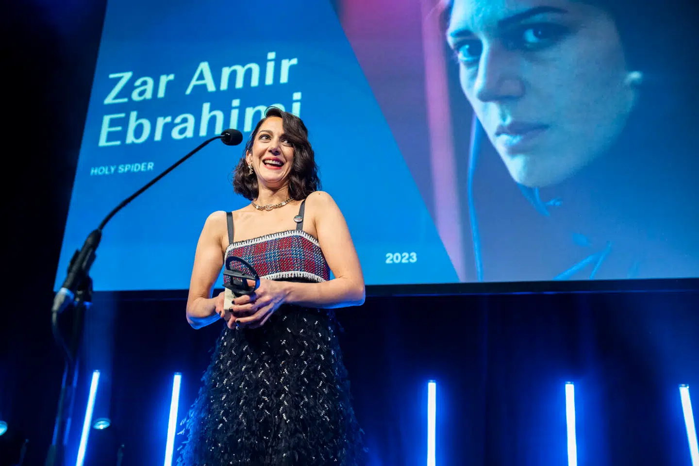 Zar Amir Ebrahimi modtog lørdag en Robert for Årets kvindelige hovedrolle for sin præstation i »Holy Spider«. Robert Prisen er en af de danske priser, der holder fast i kønsopdelte kategorier.