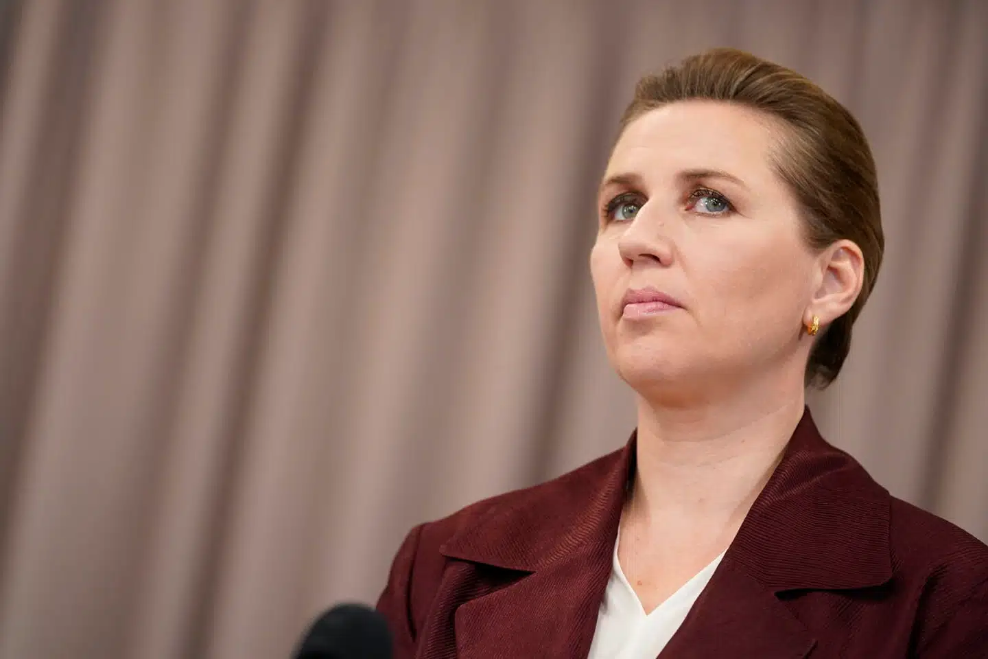 Statsminister Mette Frederiksen. Statsministeriet holder pressemøde efter regeringsseminar på KolleKolle i Værløse, fredag den 3. februar 2023.