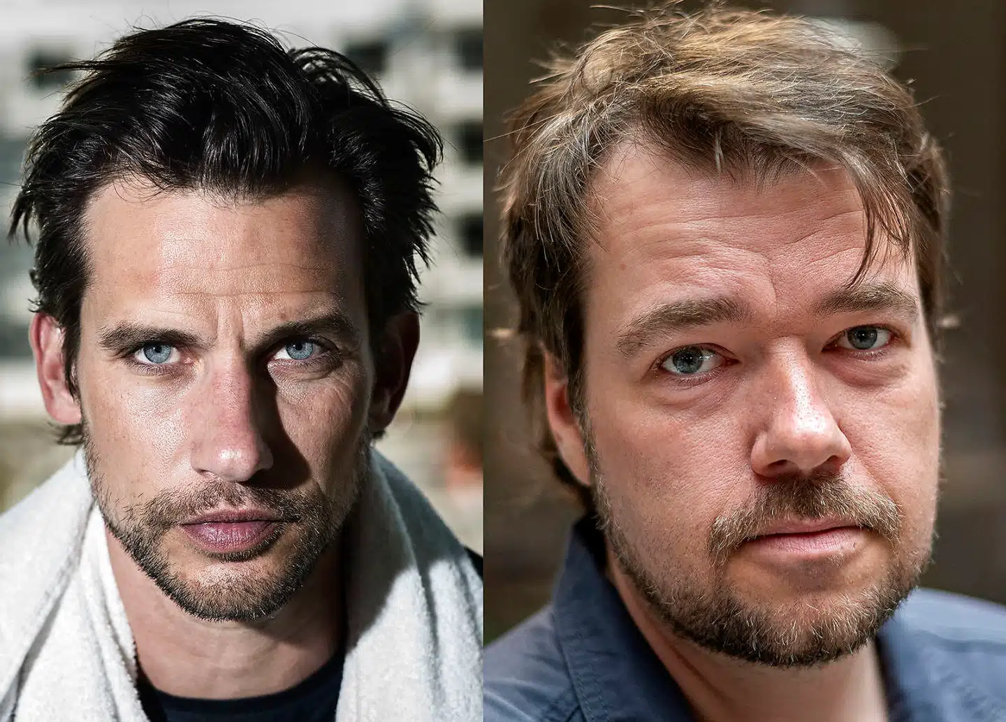 Der er sat et punktum i retsopgøret mellem tv-kendissen Christian Bitz (tv.) og Horsens-keramikeren Kasper Würtz (th.). Arkivfoto: Simon Læssøe og Mads Dalgaard/Ritzau Scanpix