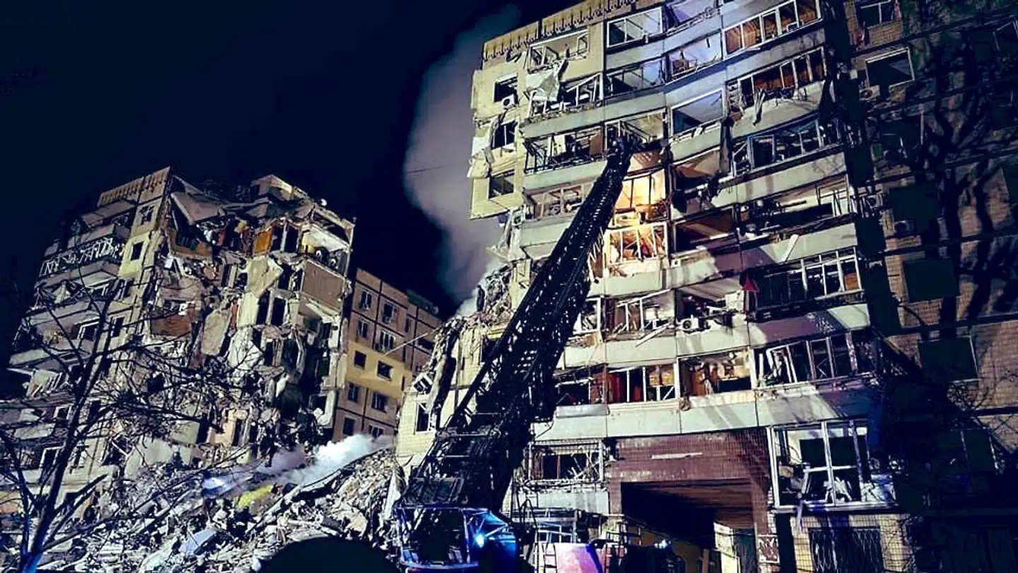 I denne gade i Dnipro, Ukraine, voksede Denys Nazarenko op. Nu er den hærget af kampe efter Ruslands besættelse.