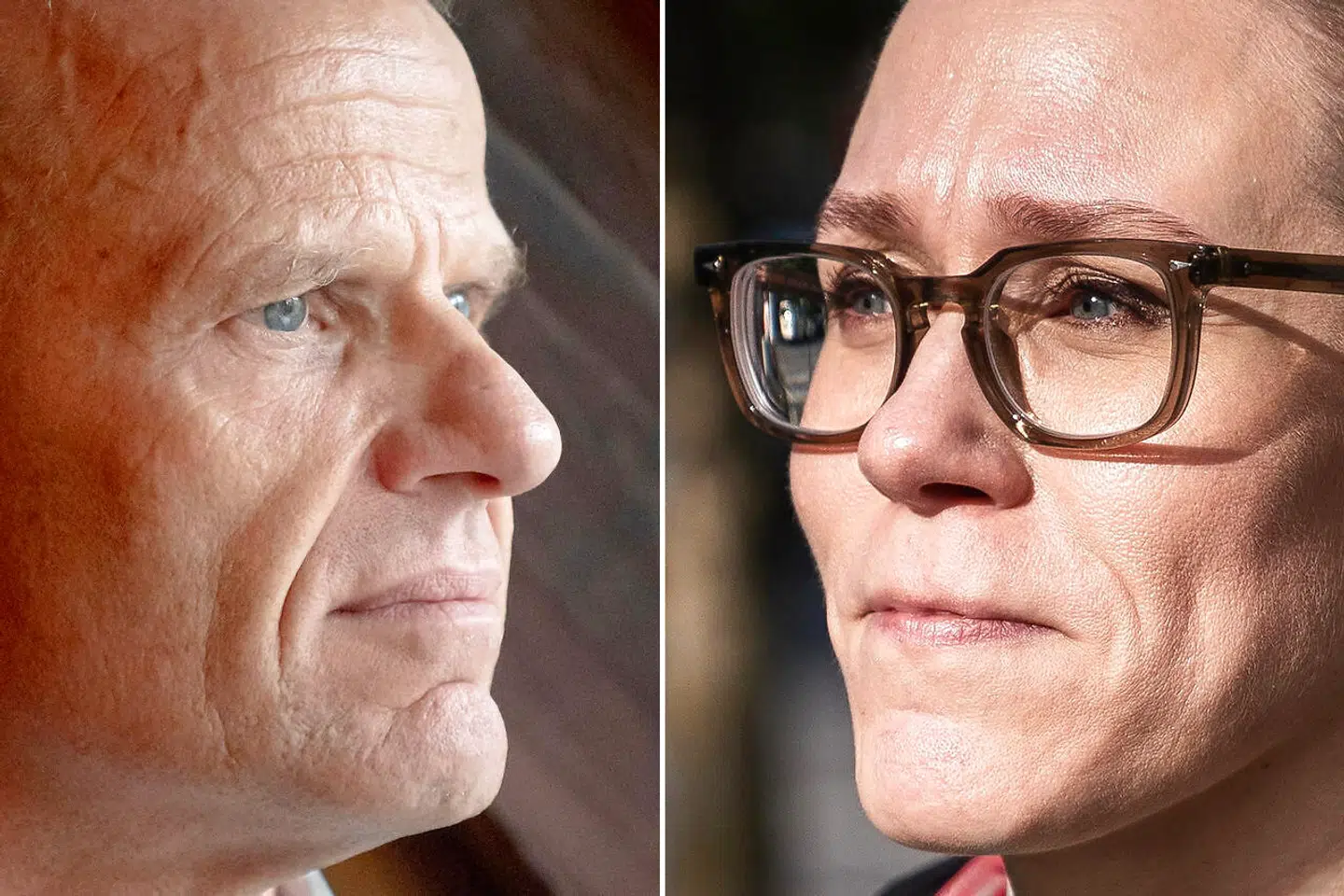 »Claus Hjort Frederiksen (V), der var forsvarsminister dengang Samsam blev anholdt i Spanien, kaldte i et interview med B.T. 13. december 2022 efterretningstjenesternes uenighed om Samsam for et 'abekastningsspil'. Det gik på: 'Var han hyret af FE, eller var han hyret af PET?'« skriver Erbil Kaya, forsvarsadvokat for Ahmed Samsam. På billedet ses den nu tiltalte chef for Forsvarets Efterretningstjeneste, Lars Findsen, og Barbara Berthelsen, nuværende departementschef i Statsministeriet og tidligere departementschef i Justitsministeriet.