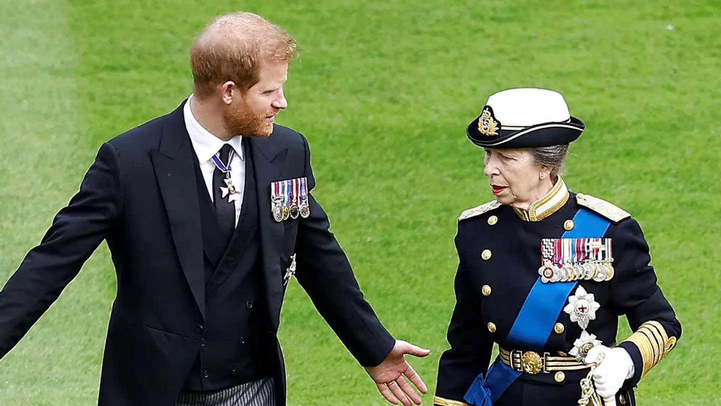 Prins Harry og prinsesse Anne.